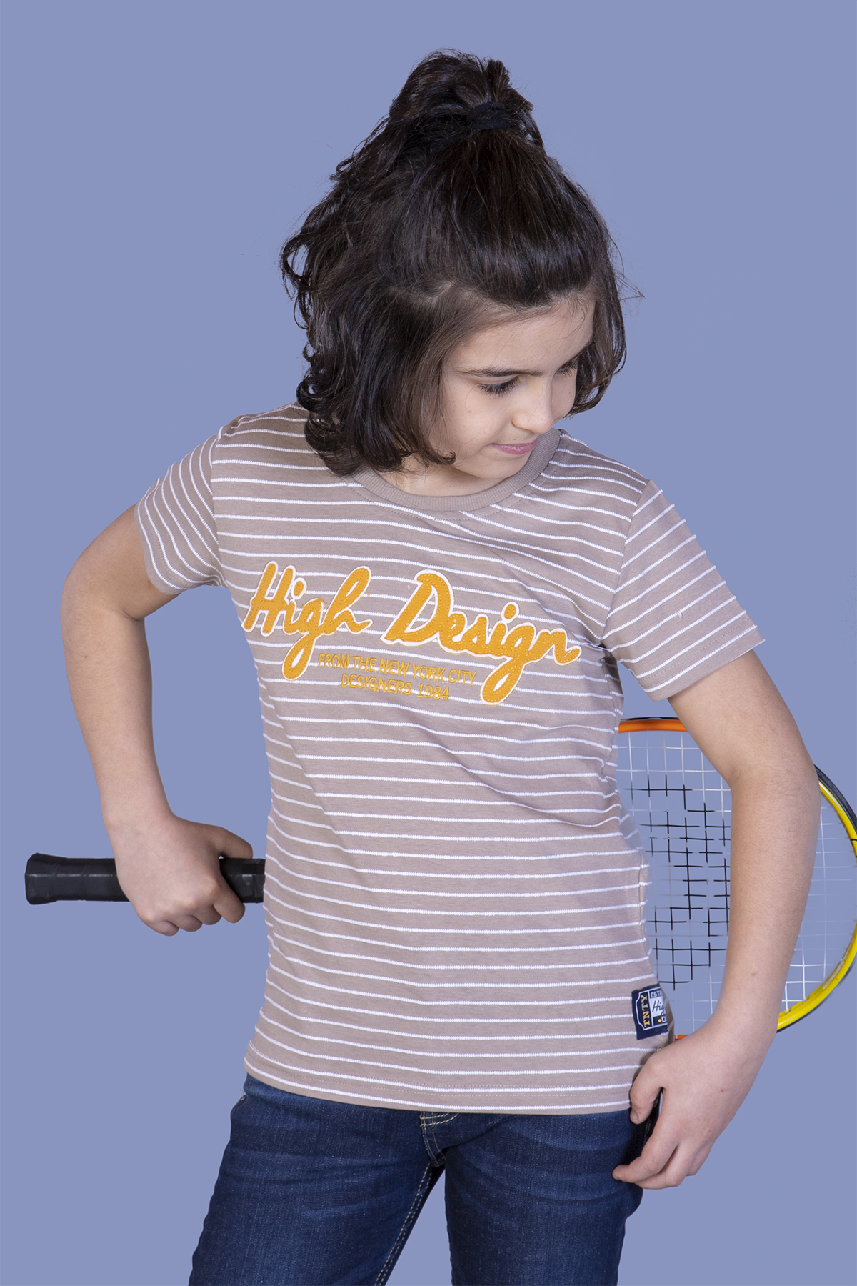 Toontoy Erkek Çocuk Nakışlı Kumaşı Çizgi Detaylı Tişört