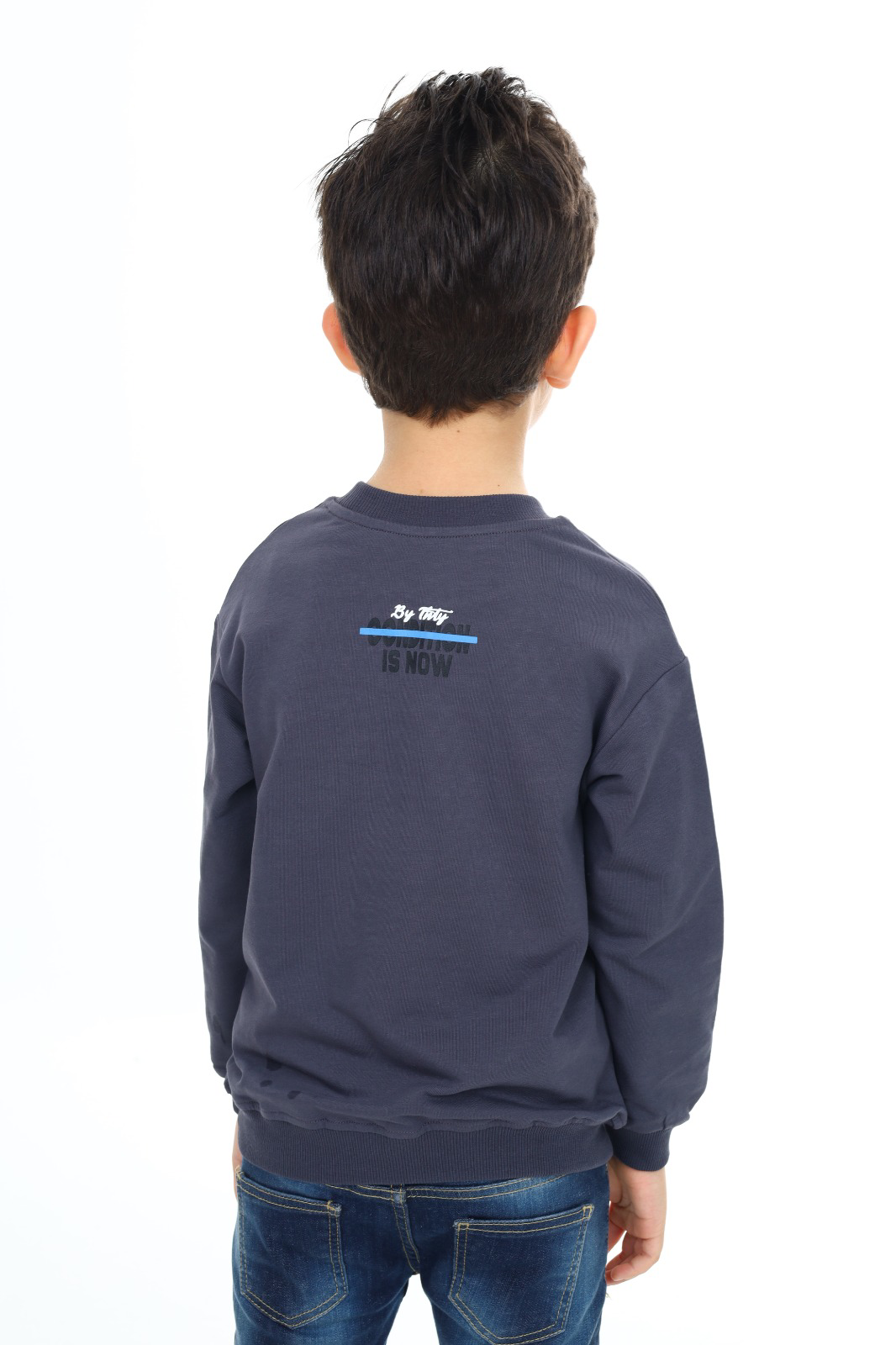 Toontoy Erkek Çocuk Ön ve Arka  Baskılı Sweatshirt