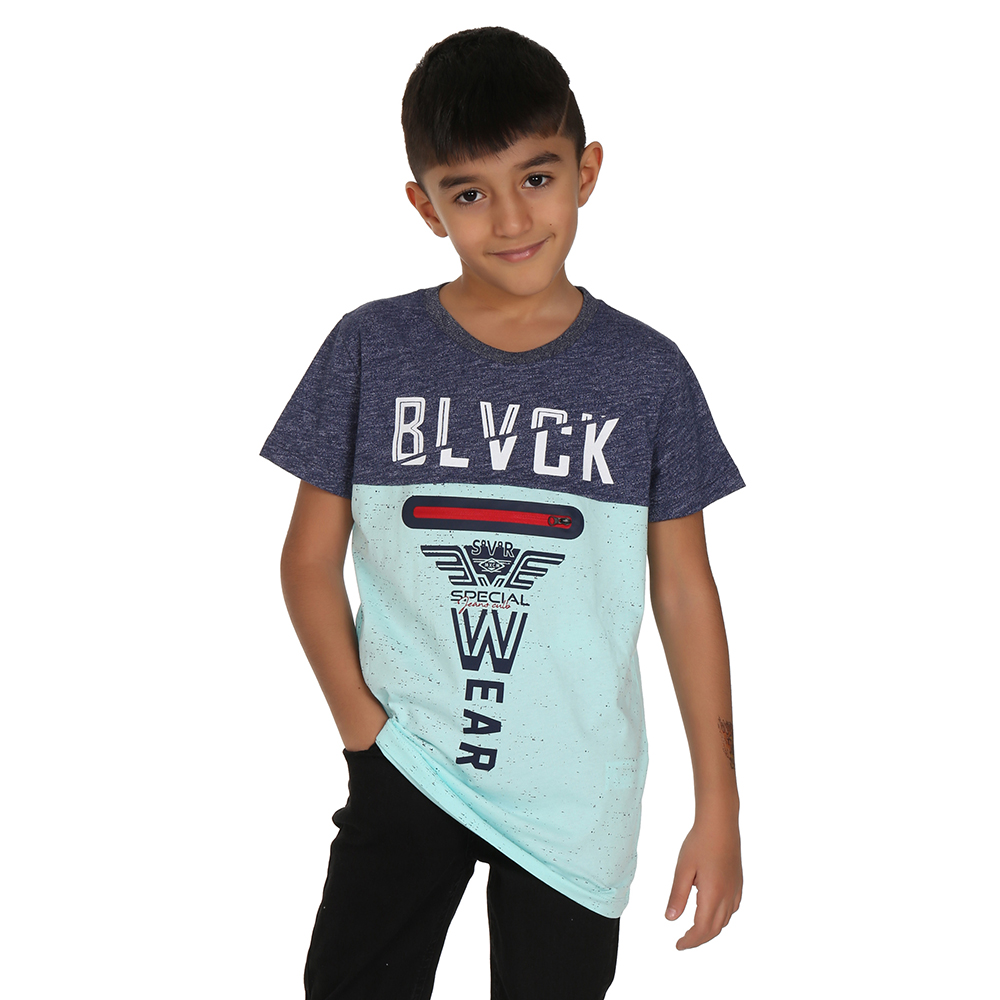 Toontoy Erkek Çocuk Blvck Baskılı Tişört