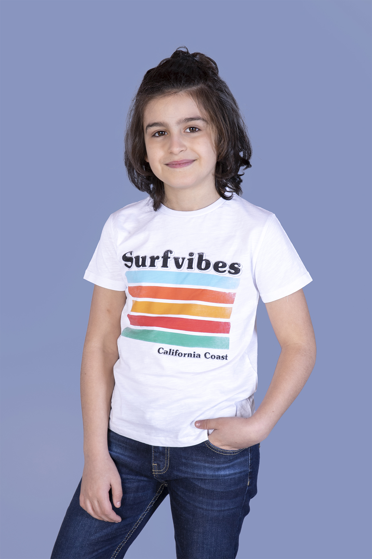 Toontoy Erkek Çocuk Surfvibes Baskılı Tişört