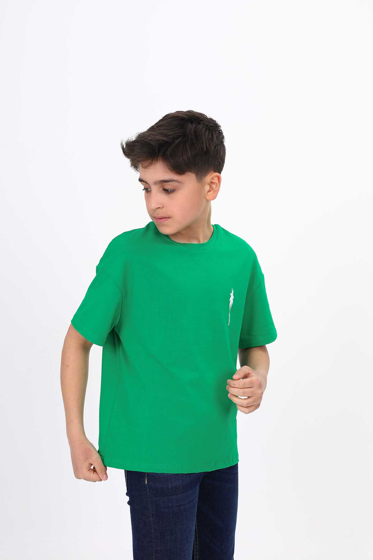 Toontoy Erkek Çocuk Palmiye Ağaç Baskılı Tişört