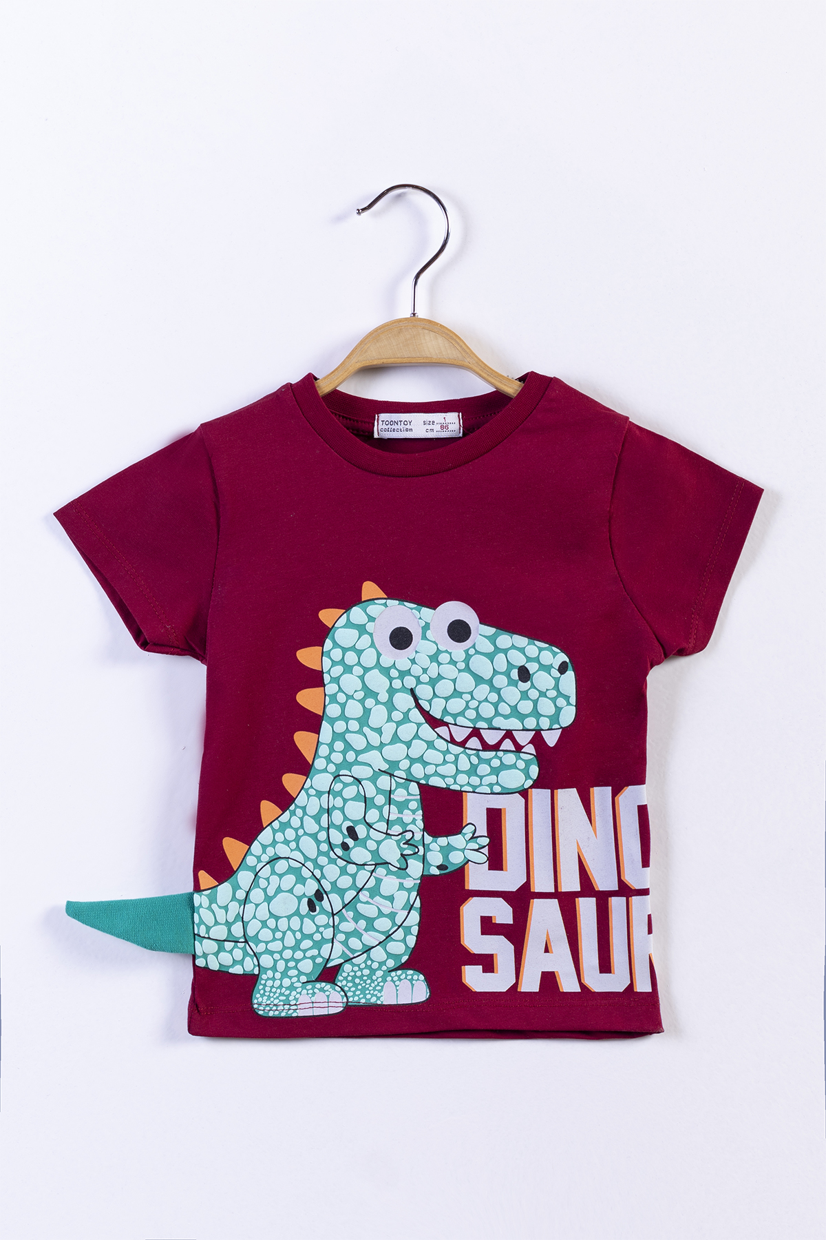 Toontoy Erkek Çocuk Kabartmalı Dinazor Baskılı Tişört