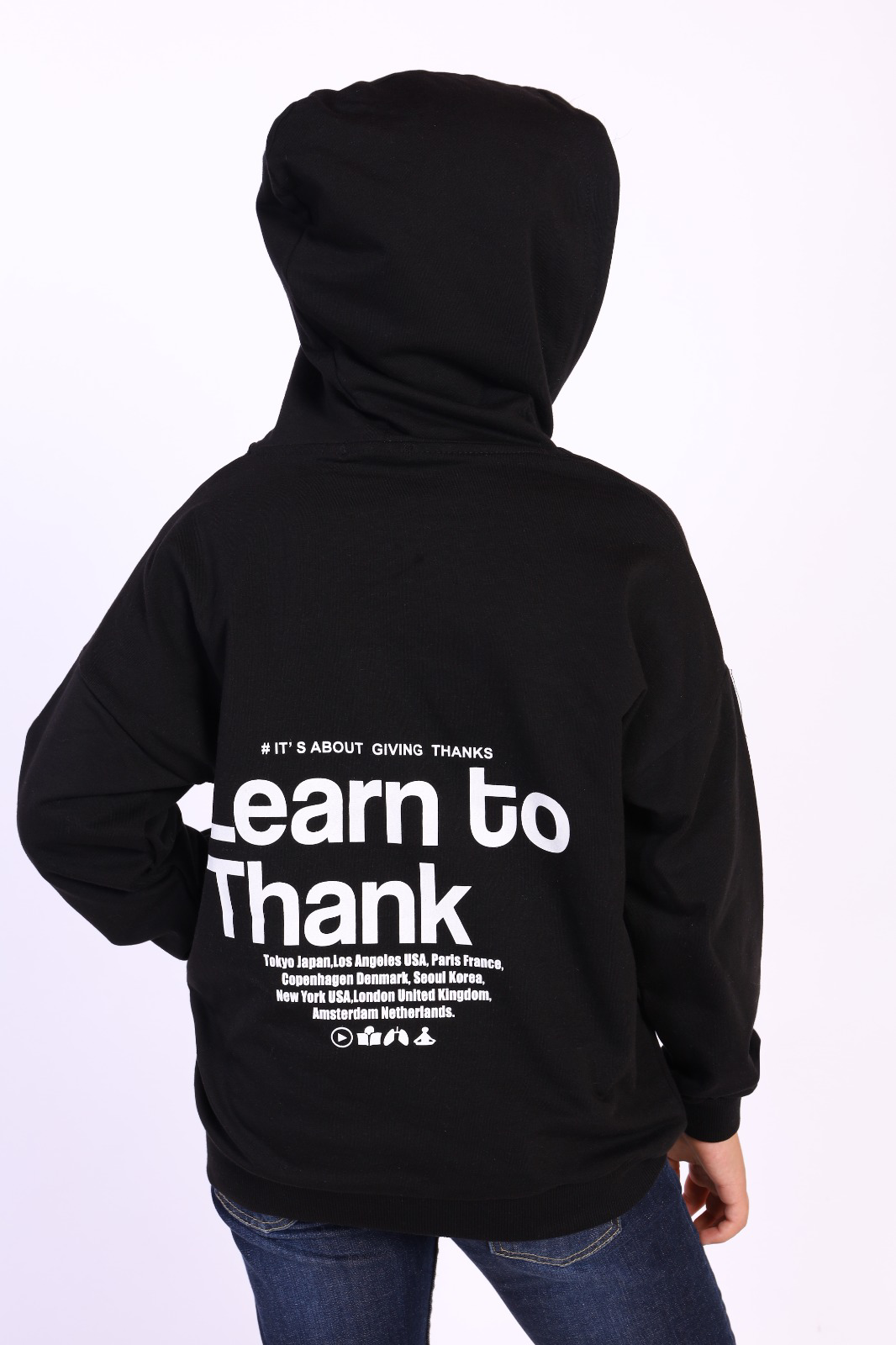 Toontoy Erkek Çocuk Kapüşonlu Kanguru Cepli Baskılı Sweatshirt