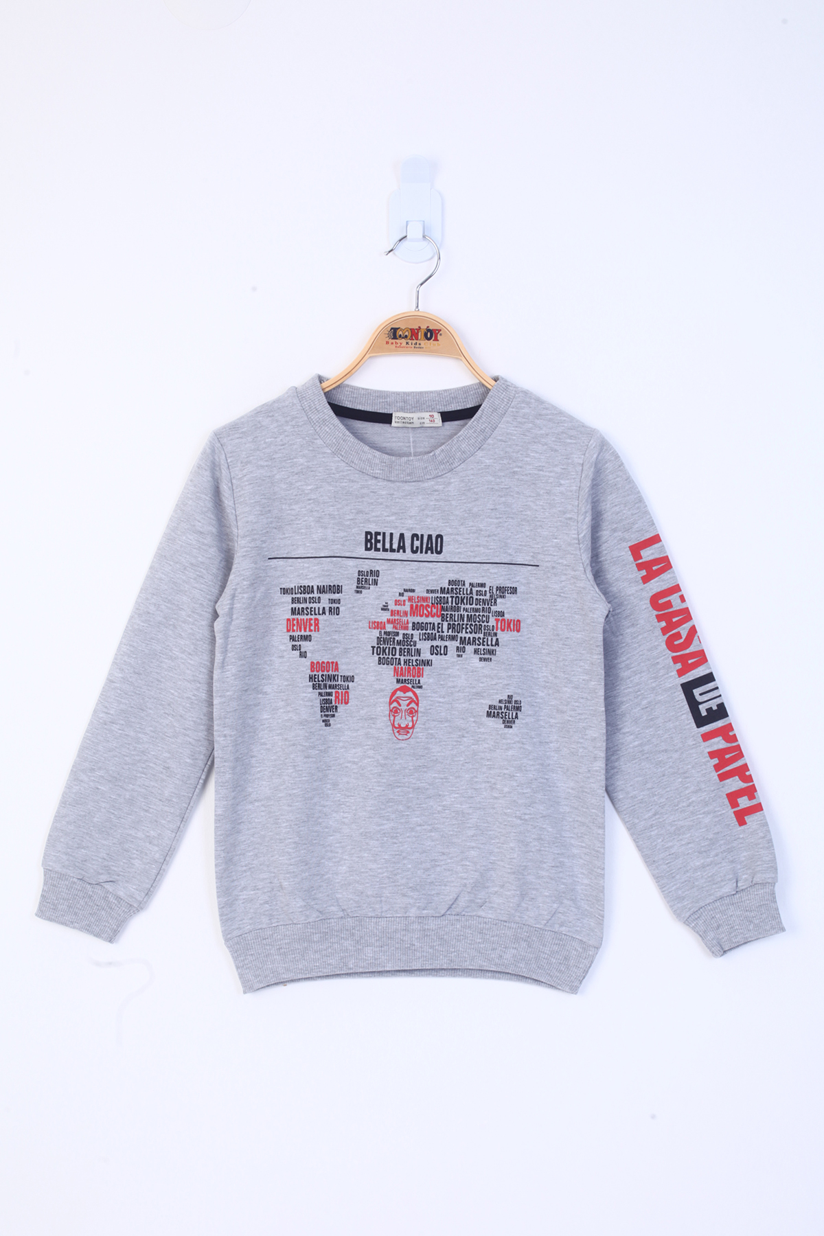Toontoy Erkek Çocuk Bella Ciao Baskılı Sweatshirt