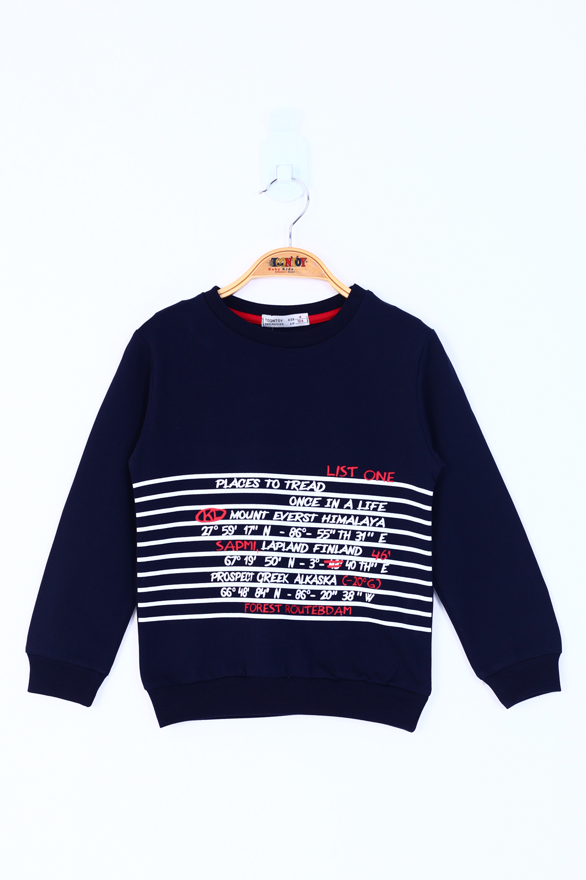 Toontoy Erkek Çocuk Yazı Baskılı Sweatshirt