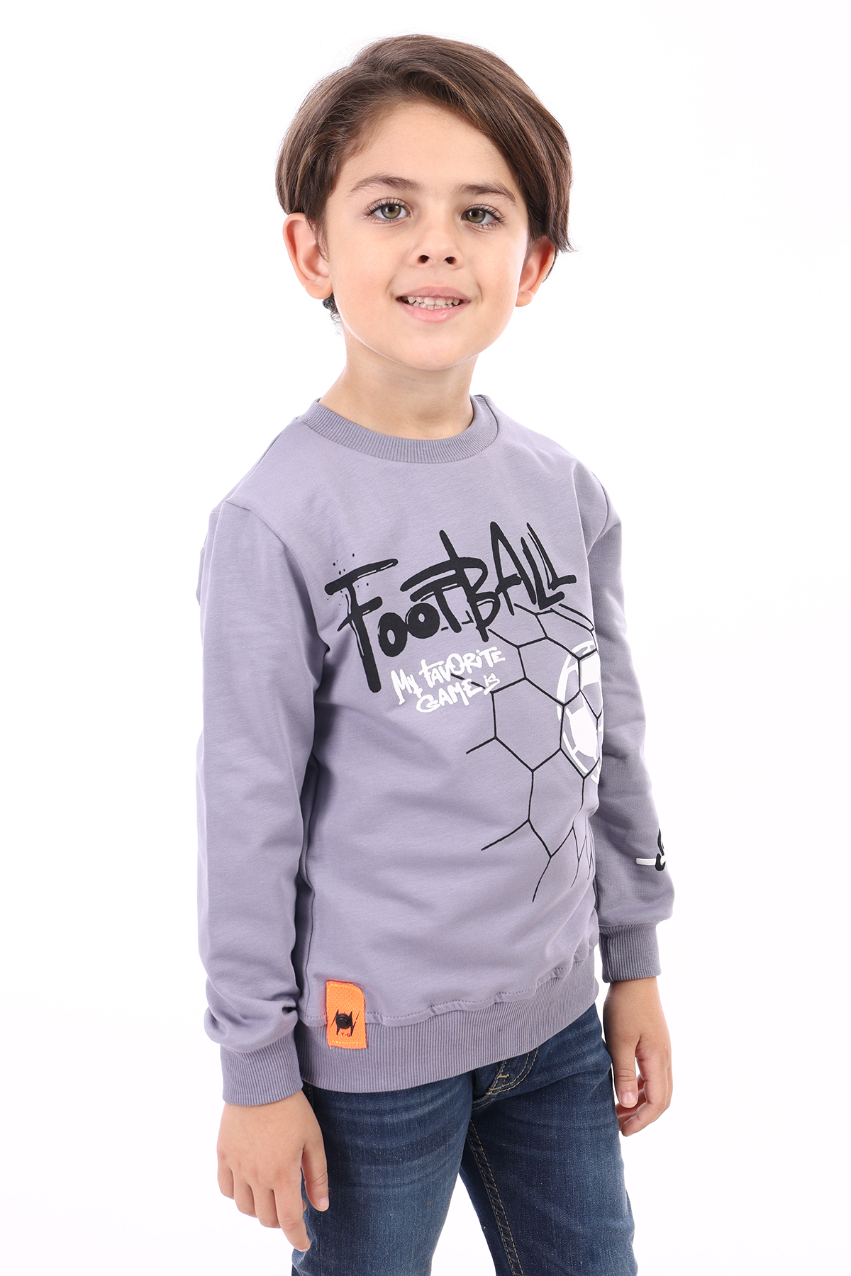 Toontoy Erkek Çocuk Football  Baskılı Sweatshirt