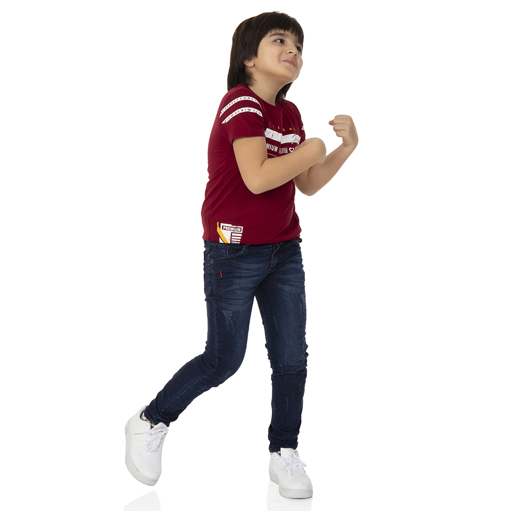 Toontoy  Erkek Çocuk T-Shirt Ön Ve Kol Baskı