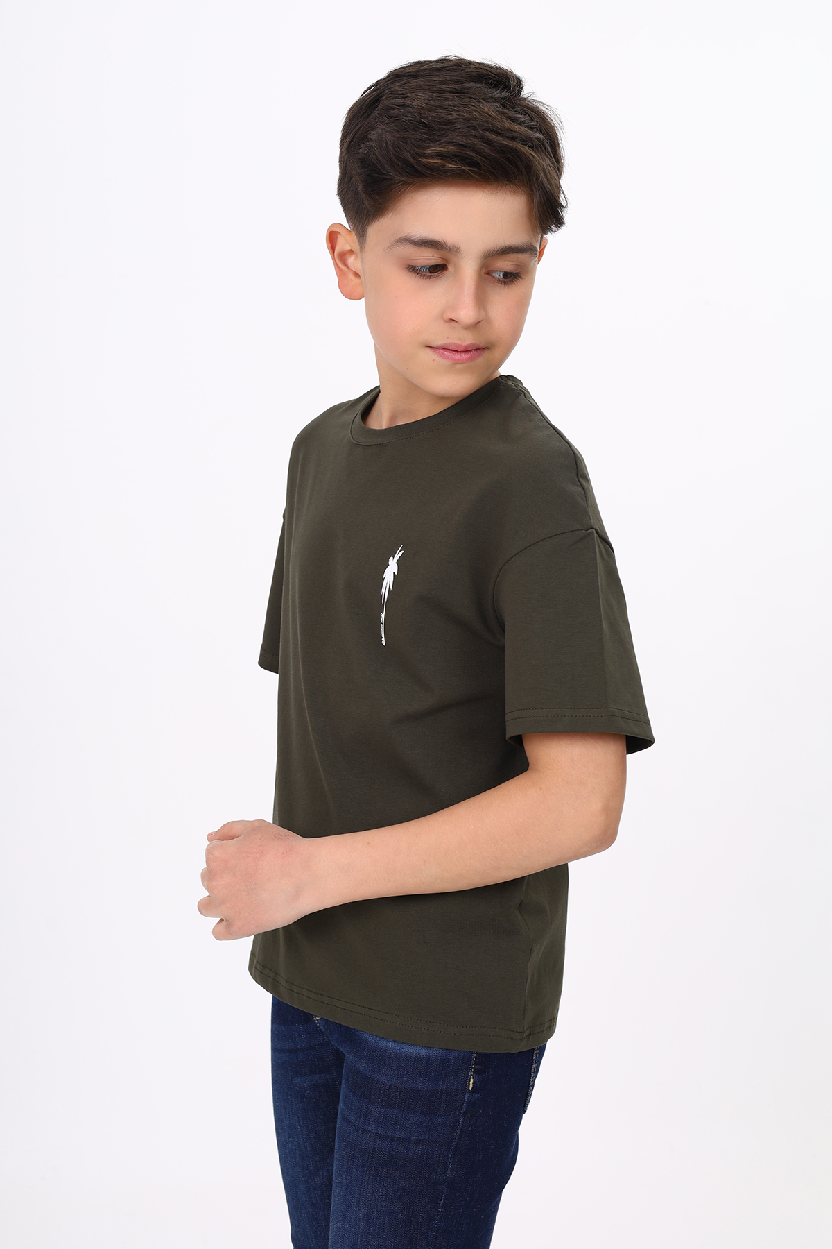 Toontoy Erkek Çocuk Palmiye Ağaç Baskılı Tişört
