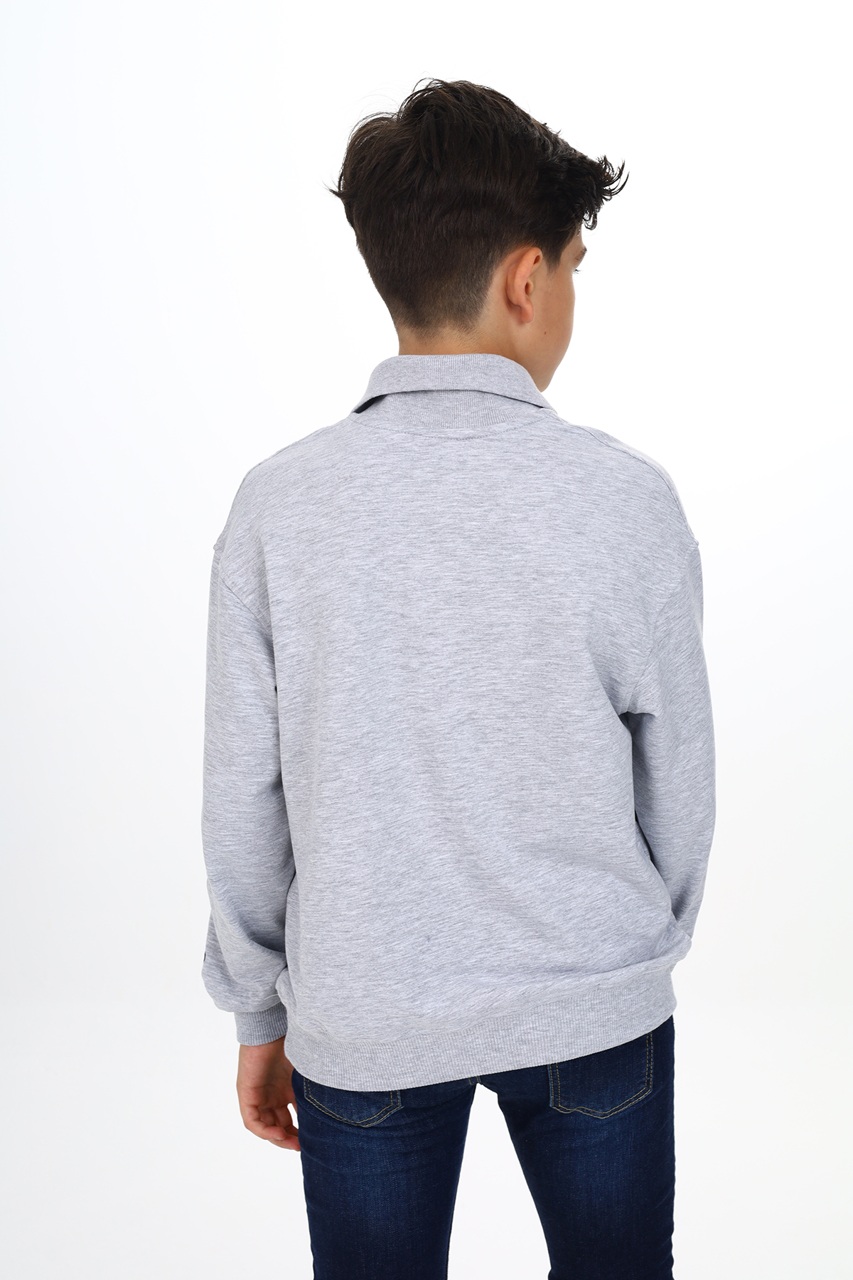 Toontoy Erkek Çocuk Polo Yaka Tnty Baskılı Sweatshirt