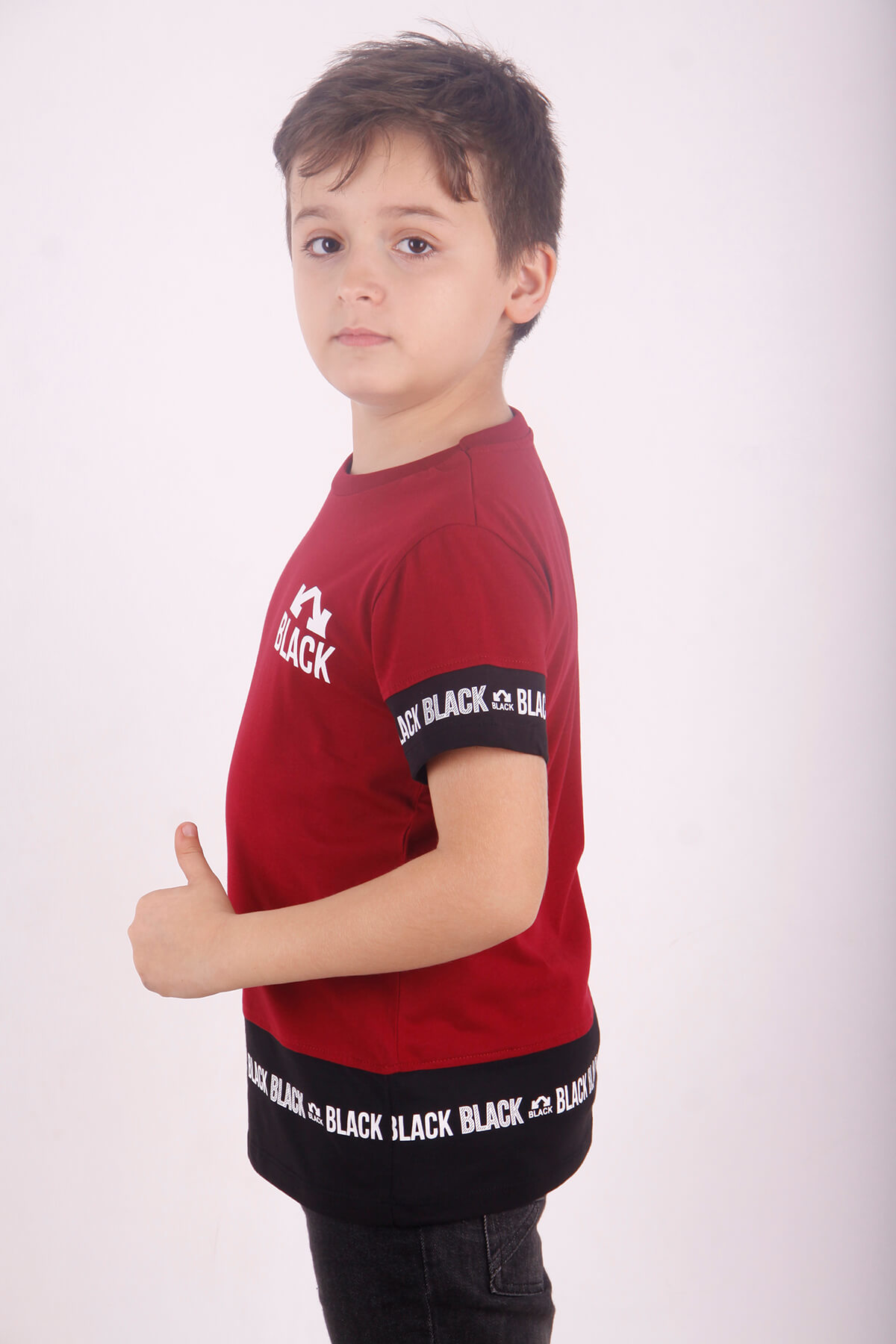 Toontoy Erkek Çocuk BLACK Baskılı Tişört