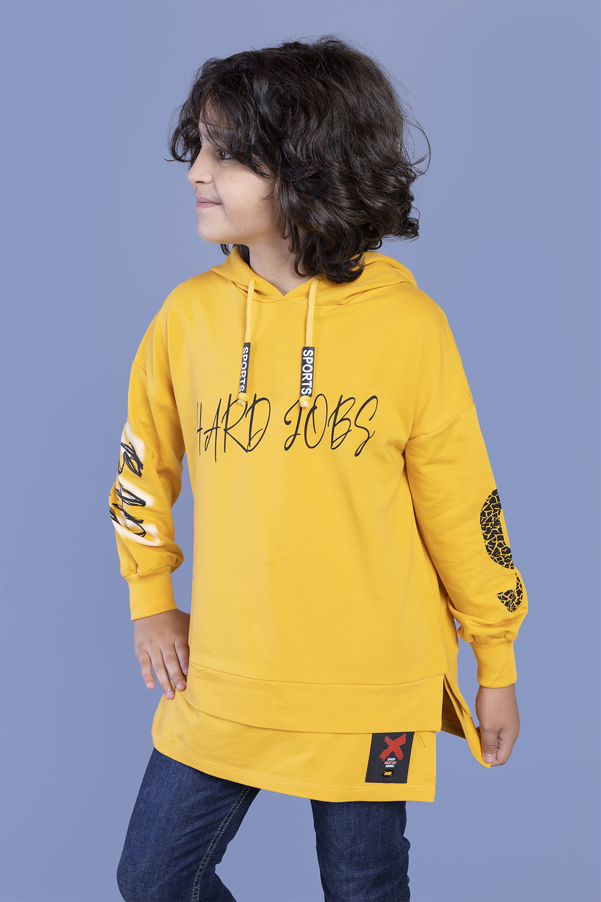 Toontoy Erkek Çocuk Kapüşonlu Baskılı Sweatshirt