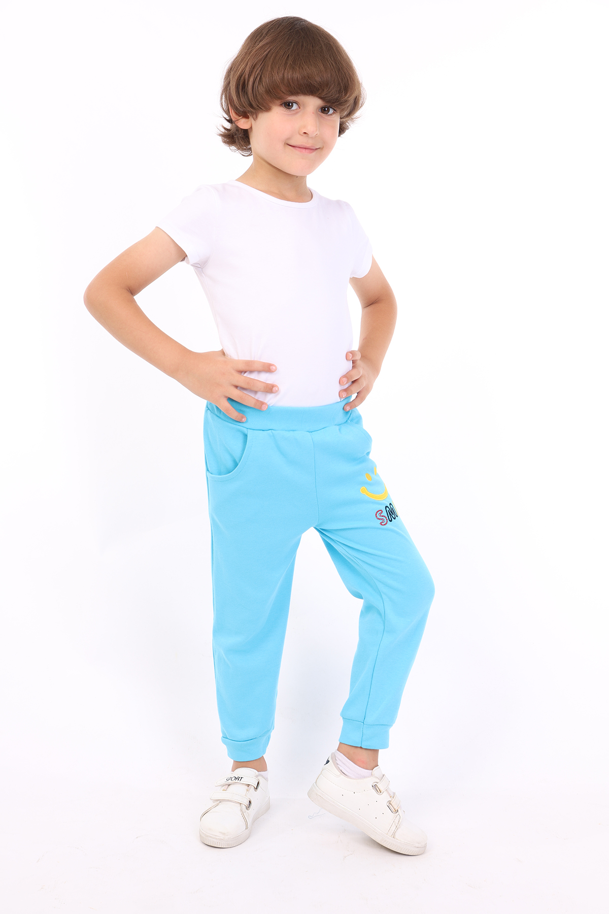 Toontoy Erkek Çocuk İki Yanı Cep Detaylı Nakışlı Eşofman Alt