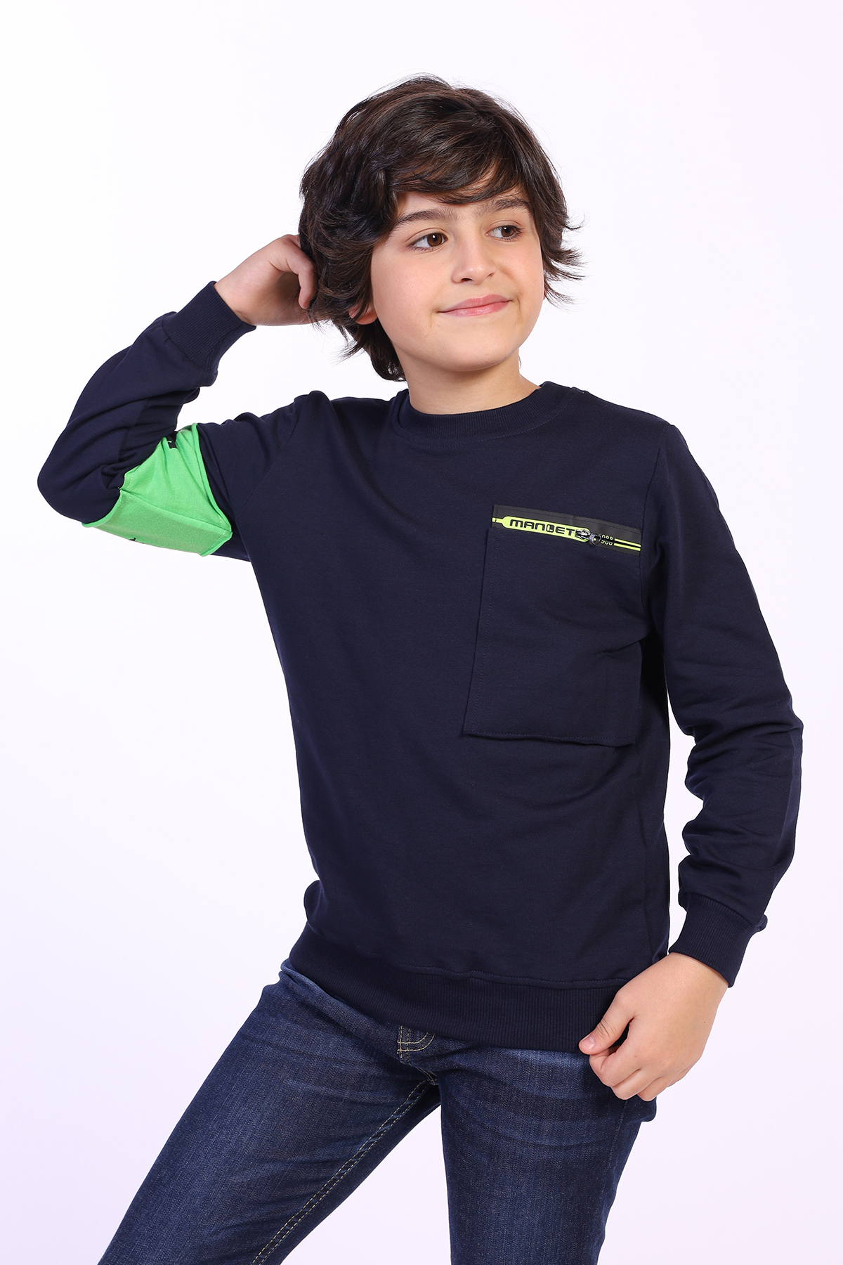 Toontoy Erkek Çocuk Kolu Baskılı Sweatshirt