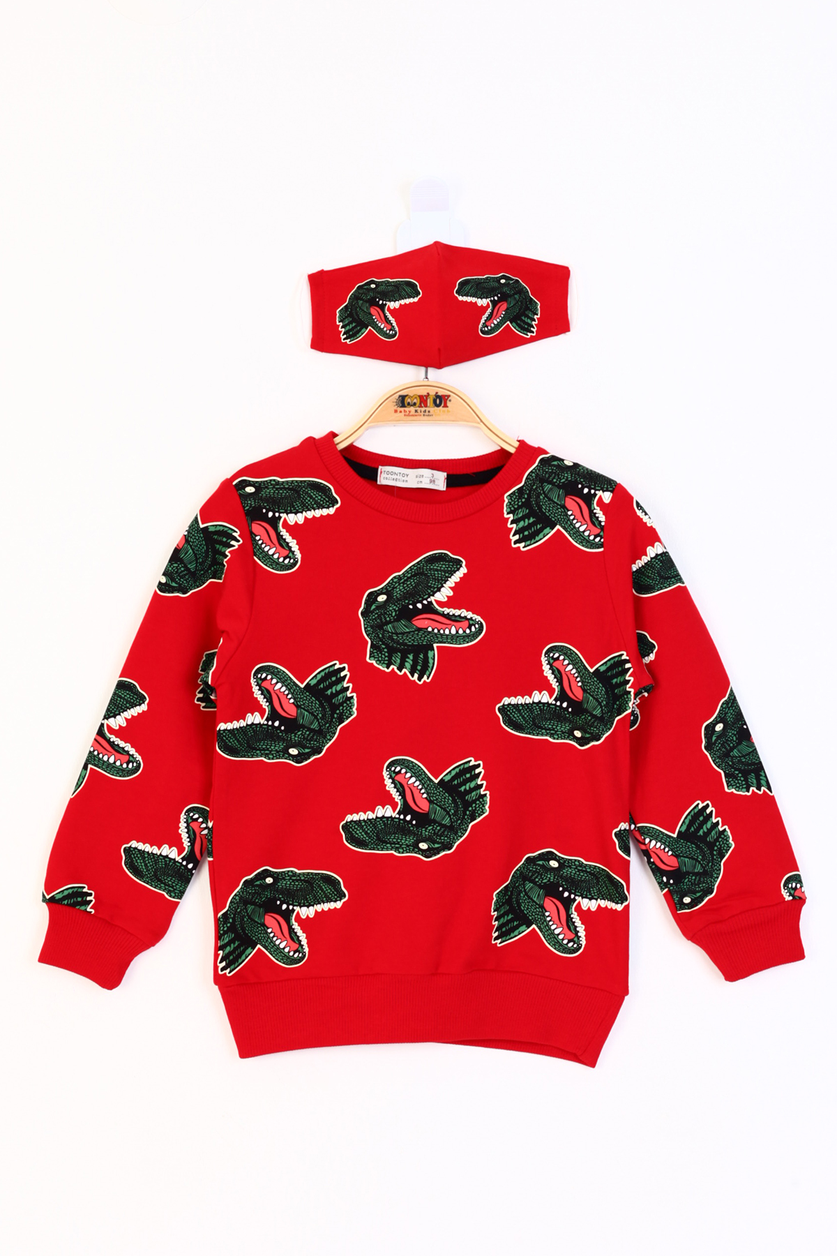 Toontoy Erkek Çocuk Dinazor Baskılı Sweatshirt