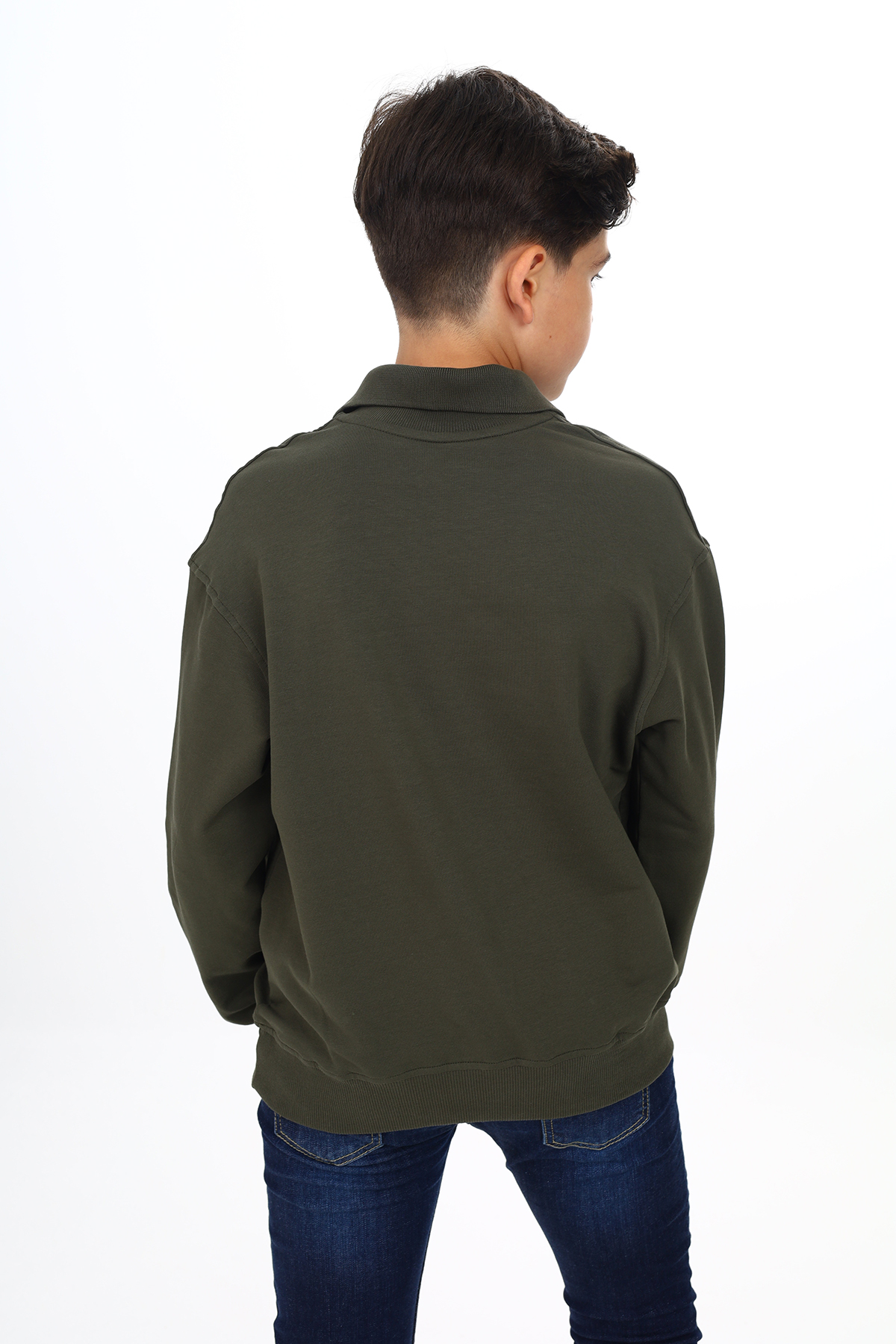 Toontoy Erkek Çocuk Polo Yaka Tnty Baskılı Sweatshirt