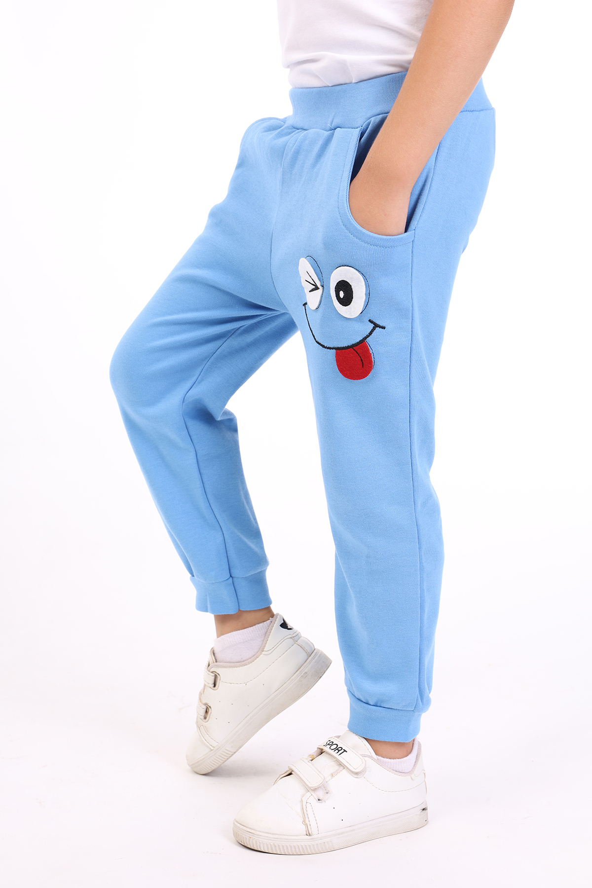 Toontoy Erkek Çocuk İki Yanı Cep Detaylı Nakışlı Eşofman Alt