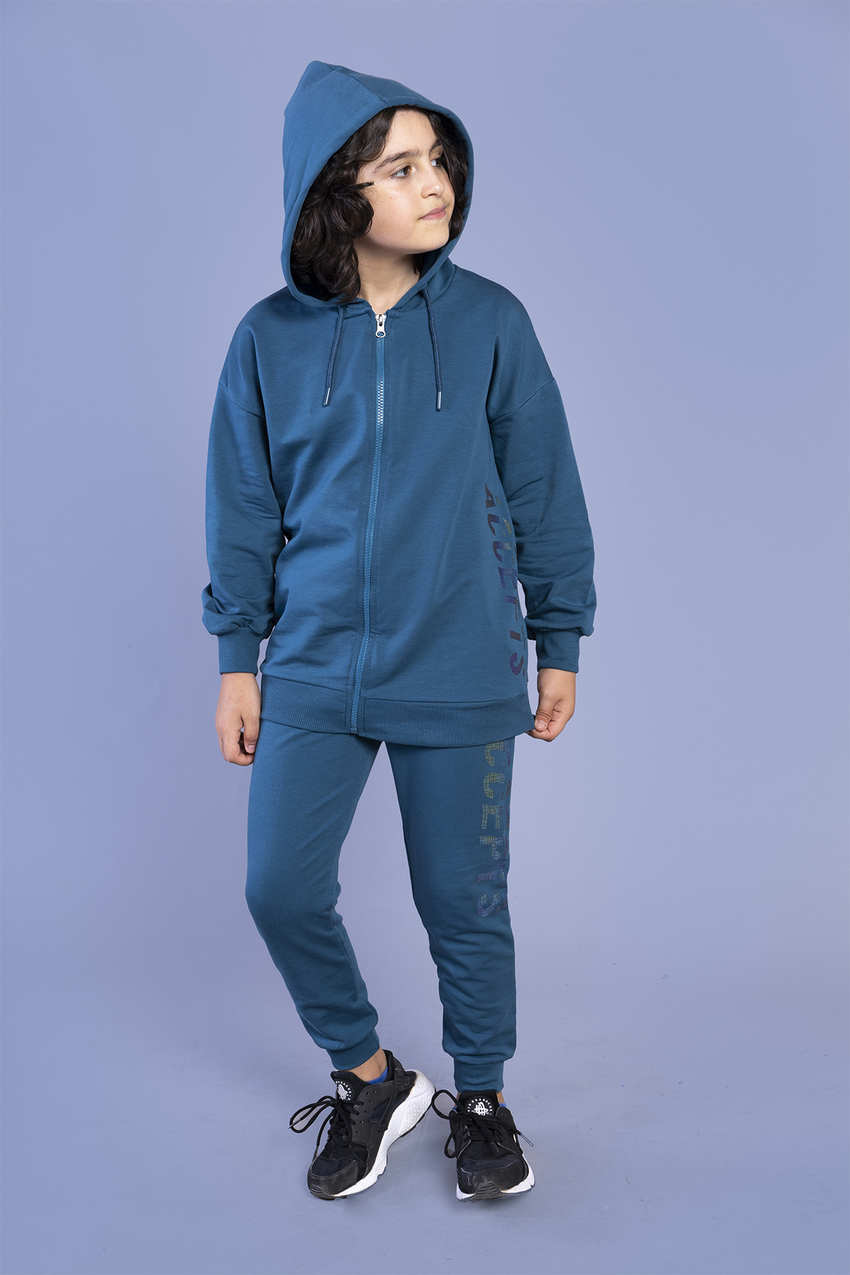 Toontoy  Erkek Çocuk Kapüşonlu Baskılı Eşofman Takımı