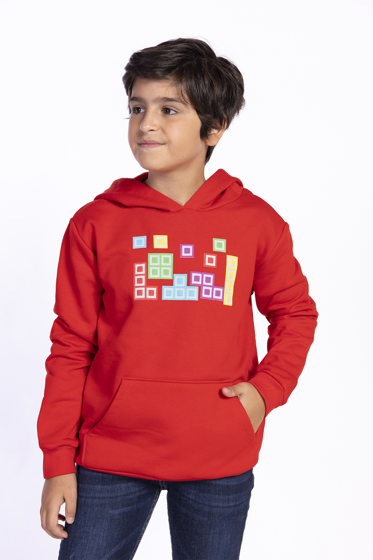 Toontoy Erkek Çocuk Baskılı Kanguru Cepli Sweatshirt