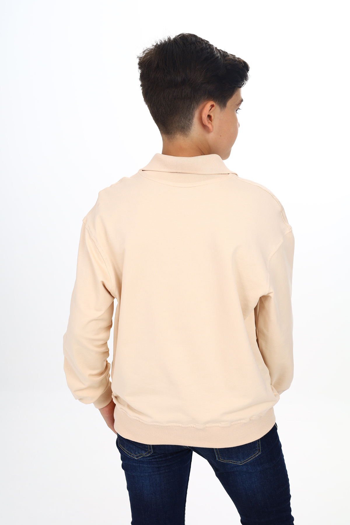 Toontoy Erkek Çocuk Polo Yaka Tnty Baskılı Sweatshirt