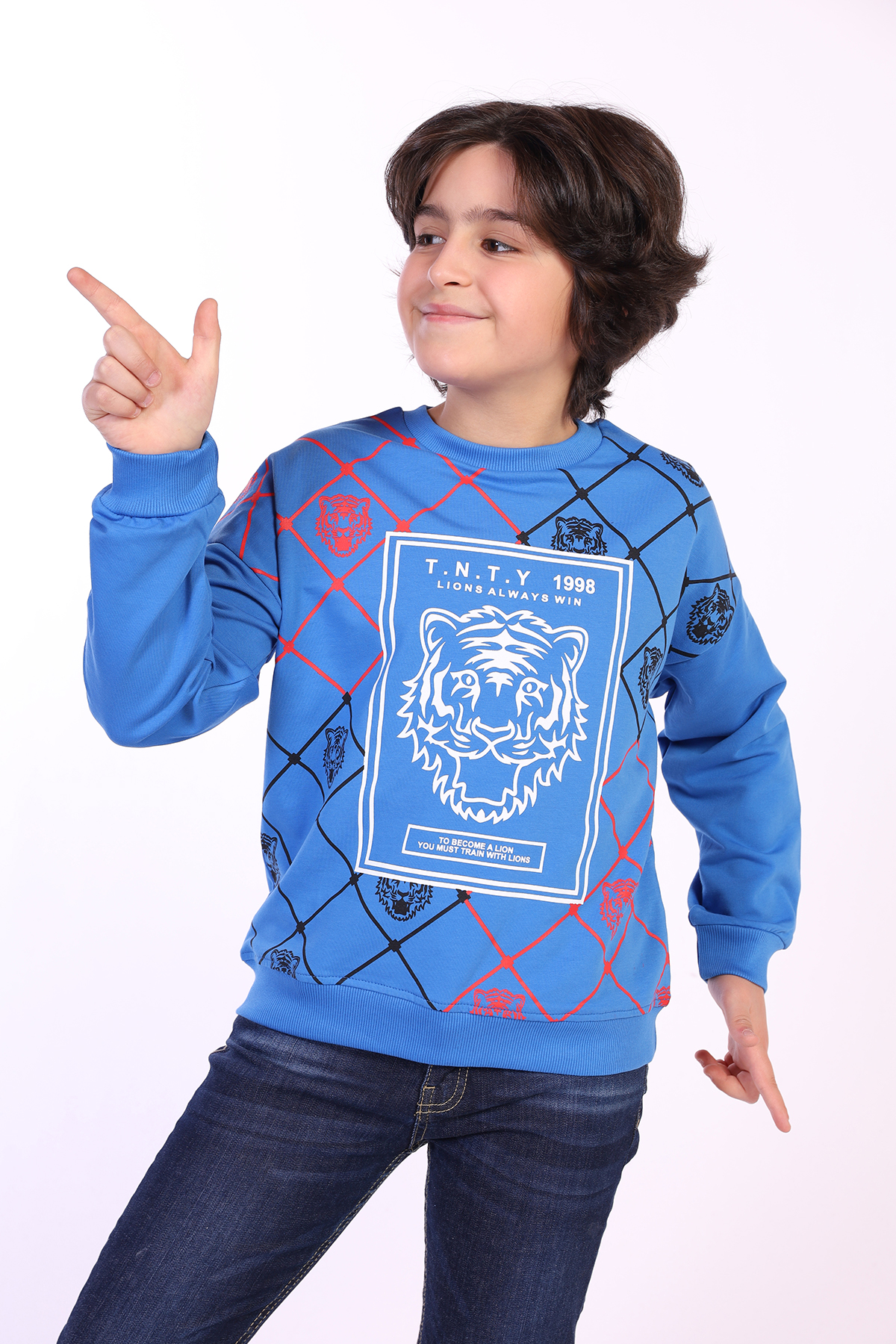 Toontoy Erkek Çocuk Tnty Aslan Baskılı Sweatshirt Toontoy Erkek Çocuk Tnty Aslan Baskılı Sweatshirt