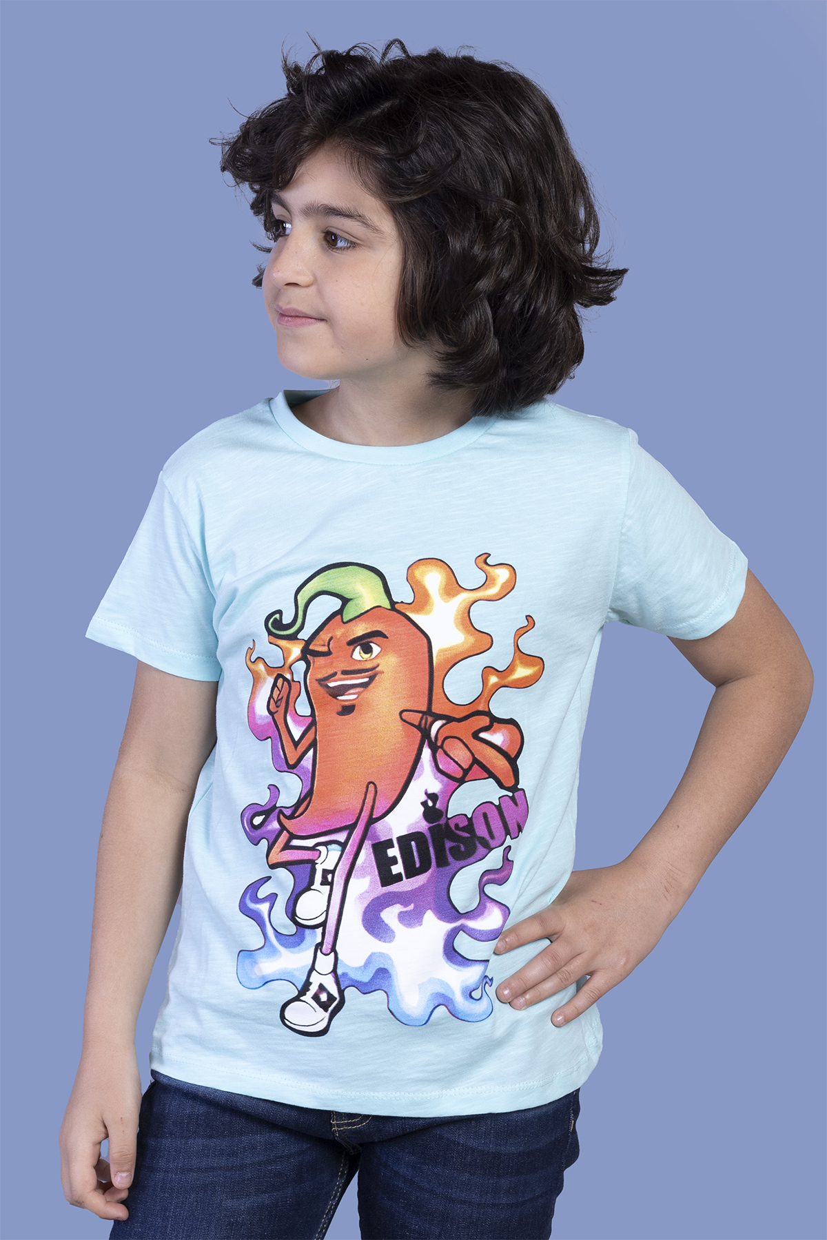 Toontoy Erkek Çocuk Acı Biber Baskılı Tişört