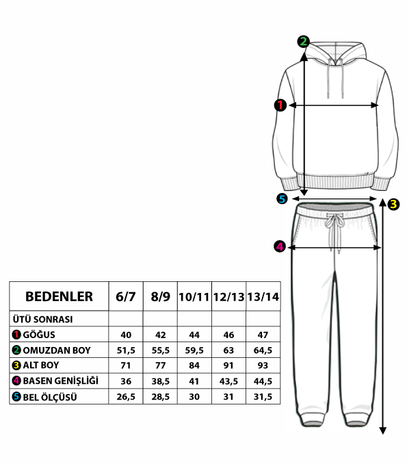 Toontoy  Erkek Çocuk Kapüşonlu Baskılı Eşofman Takımı