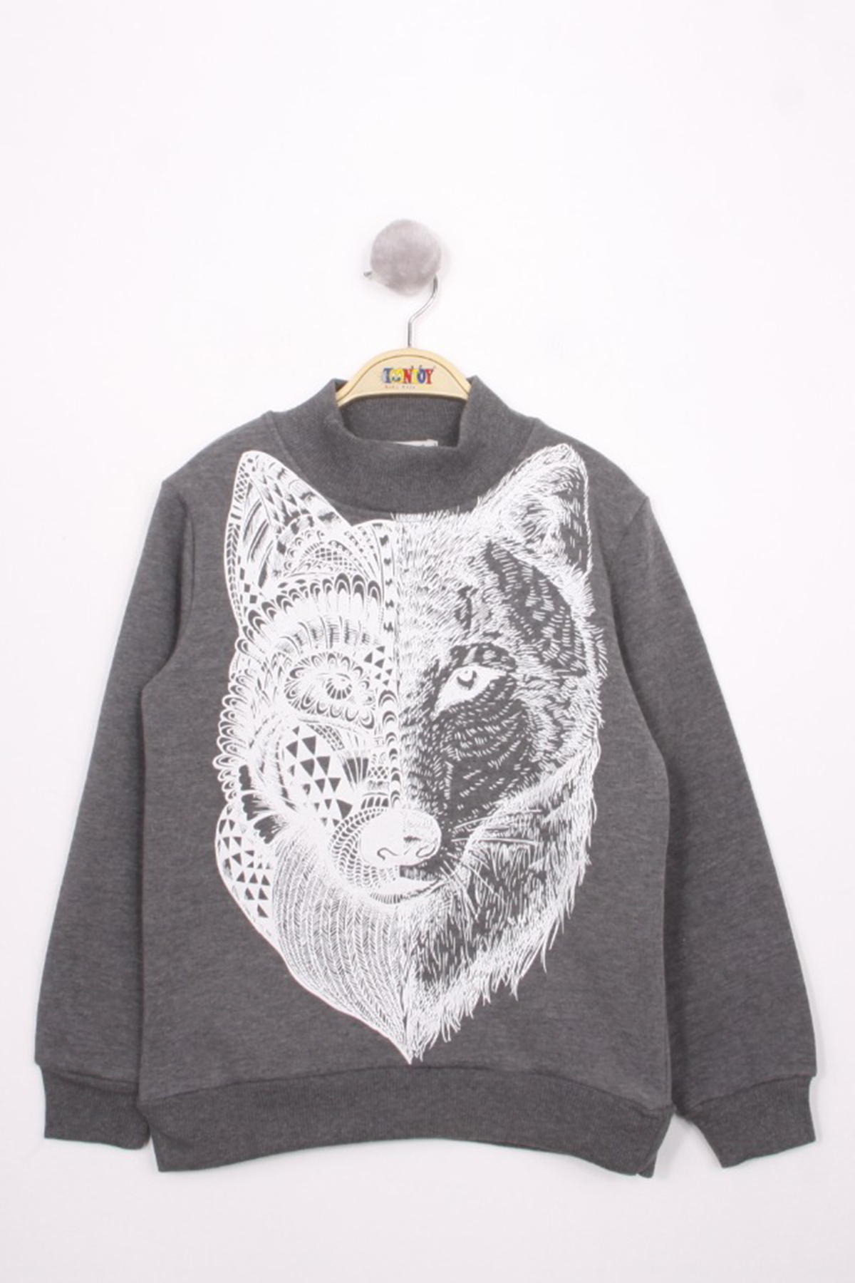Toontoy Erkek Çocuk Kurt Baskılı Sweatshirt