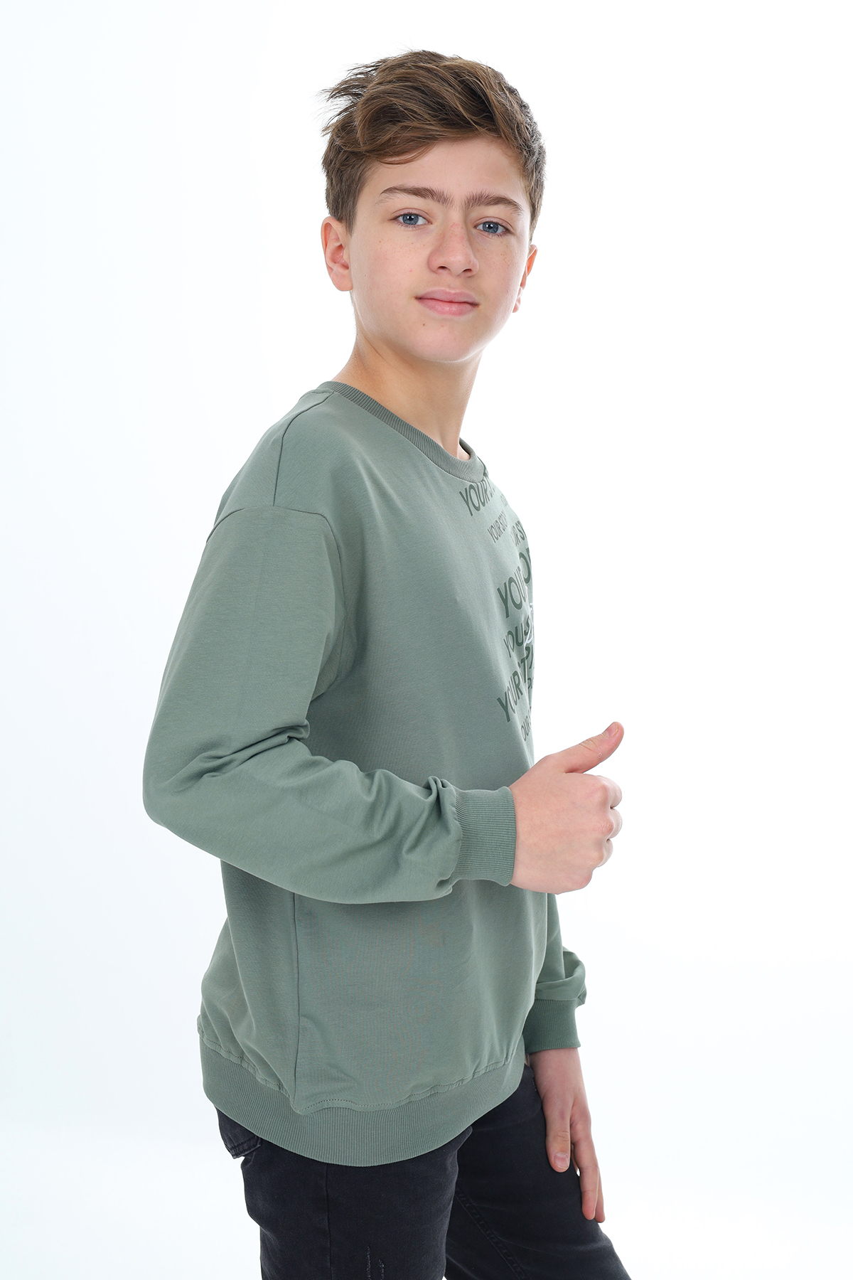 Toontoy Erkek Çocuk New Project  Baskılı Sweatshirt