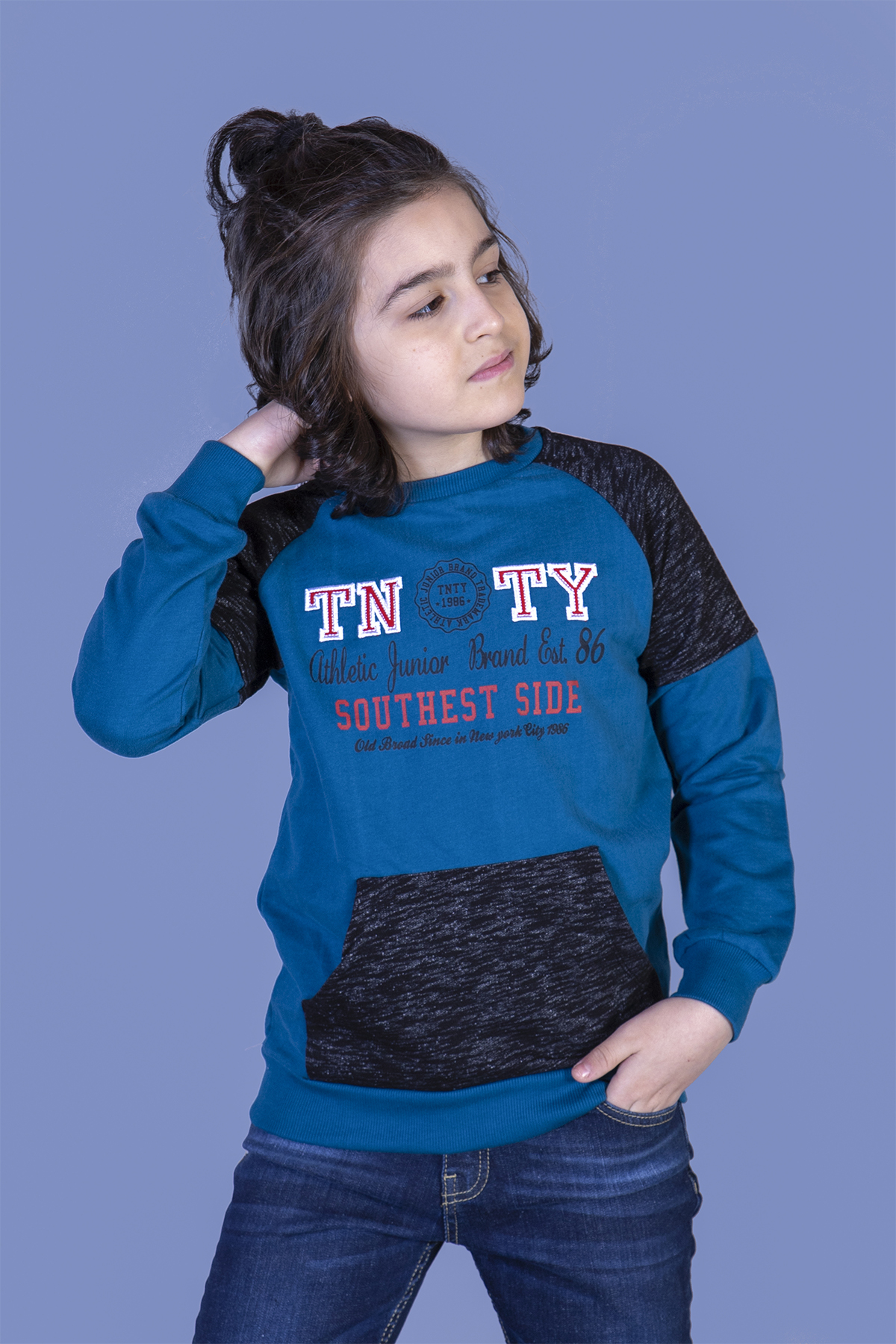 Toontoy Erkek Çocuk Garni Detaylı Nakışlı Sweatshirt