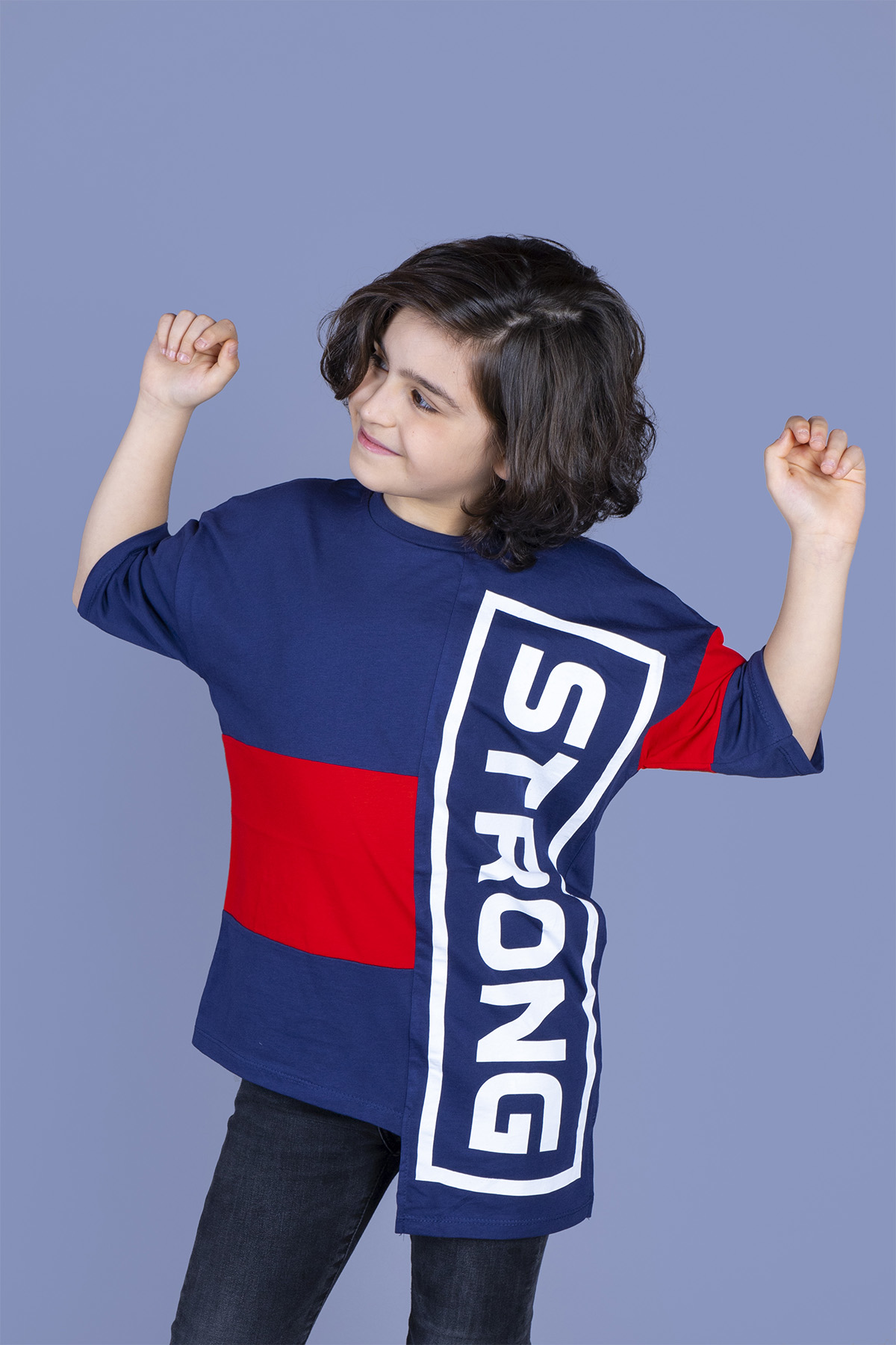 Toontoy Erkek Çocuk Garnili Strong Baskılı Tişört