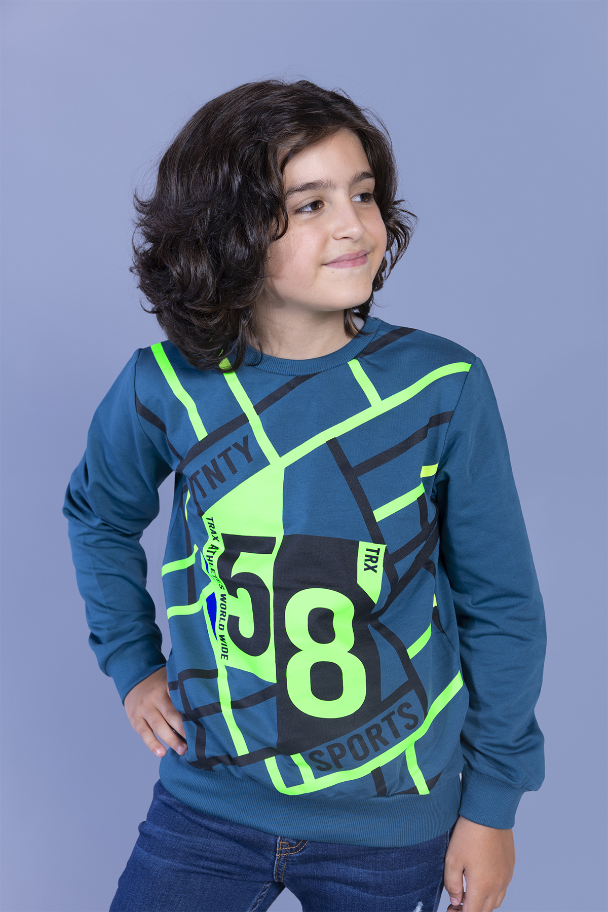 Toontoy Erkek Çocuk 58 Baskılı Sweatshirt