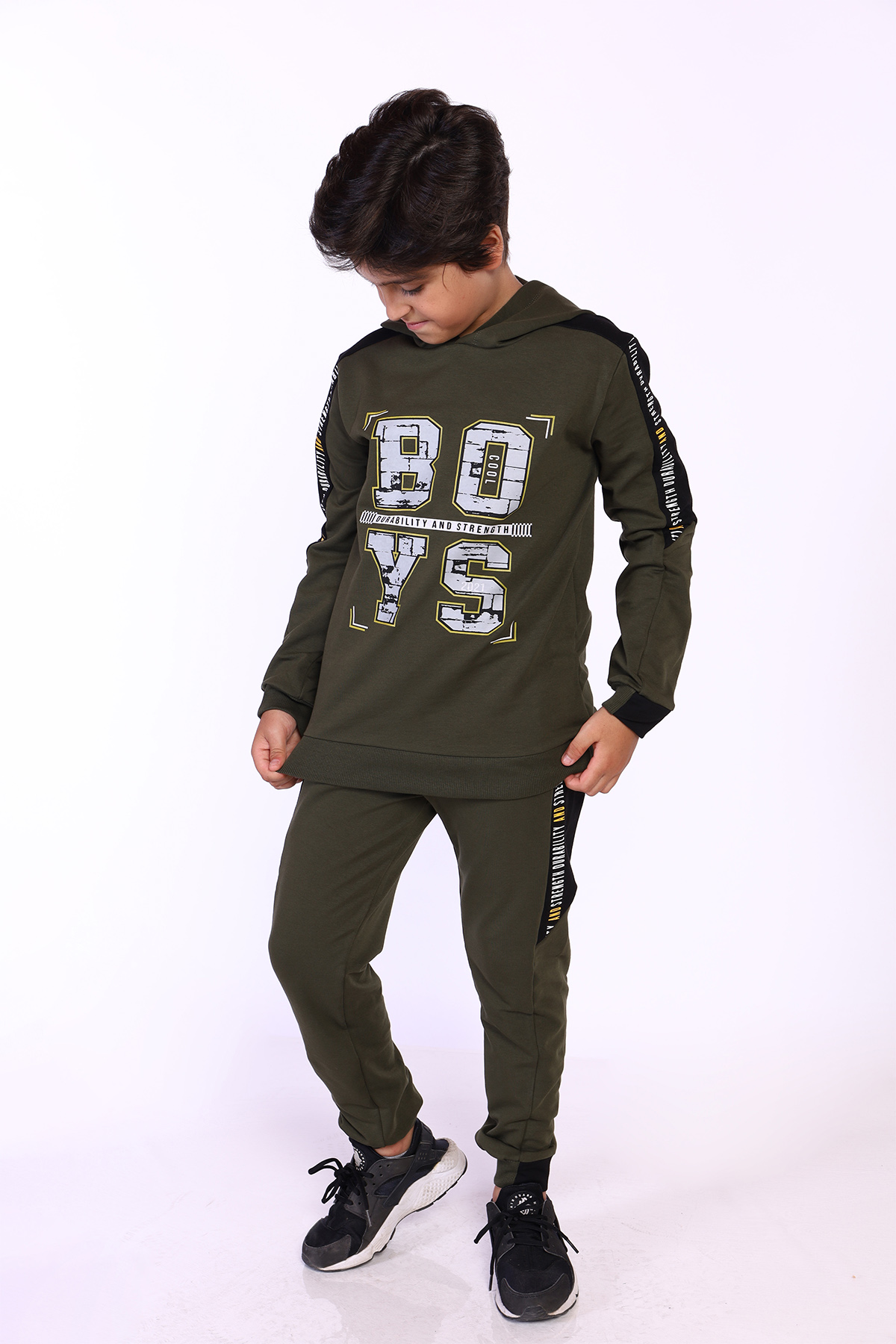Toontoy  Erkek Çocuk Kapüşonlu Baskılı Eşofman Takımı
