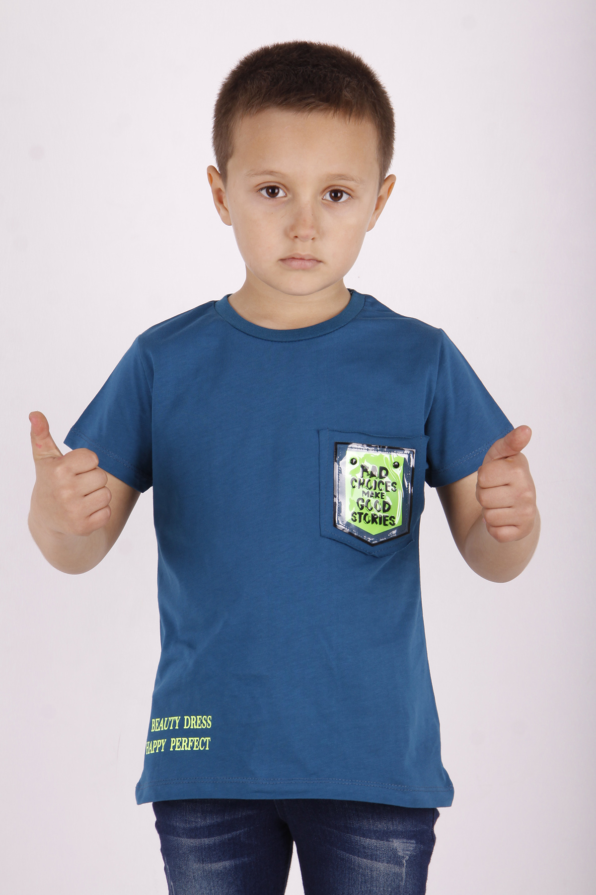 Toontoy Erkek Çocuk Cep Armalı Tişört