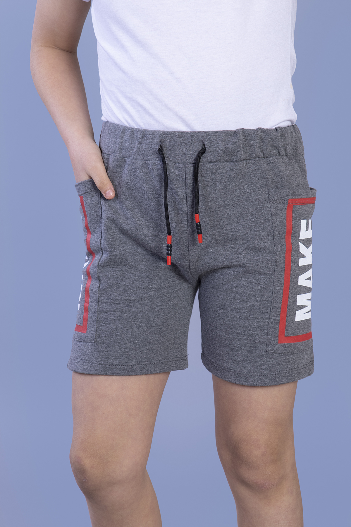 Toontoy Erkek Çocuk Beli Ayarlanabilir Cep Detaylı Baskılı Şort