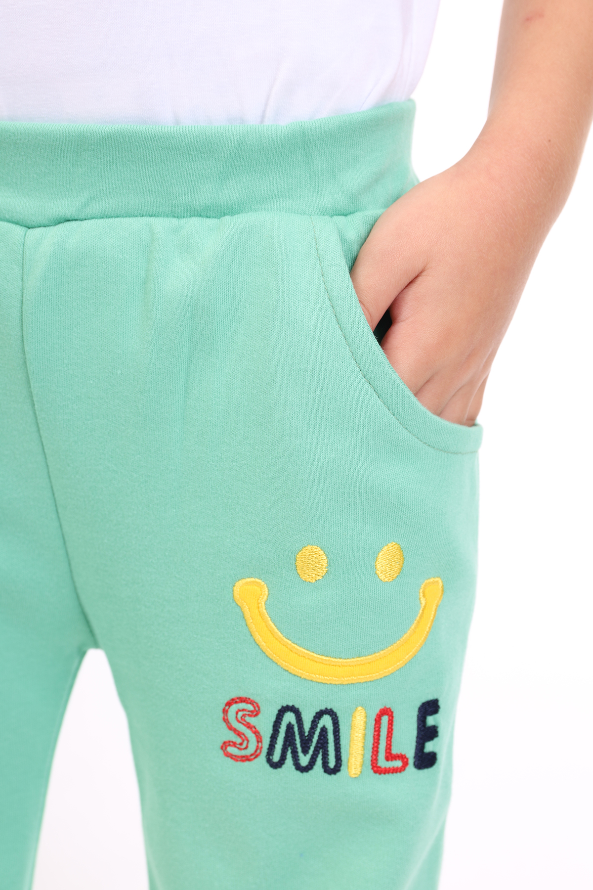 Toontoy Erkek Çocuk İki Yanı Cep Detaylı Nakışlı Eşofman Alt