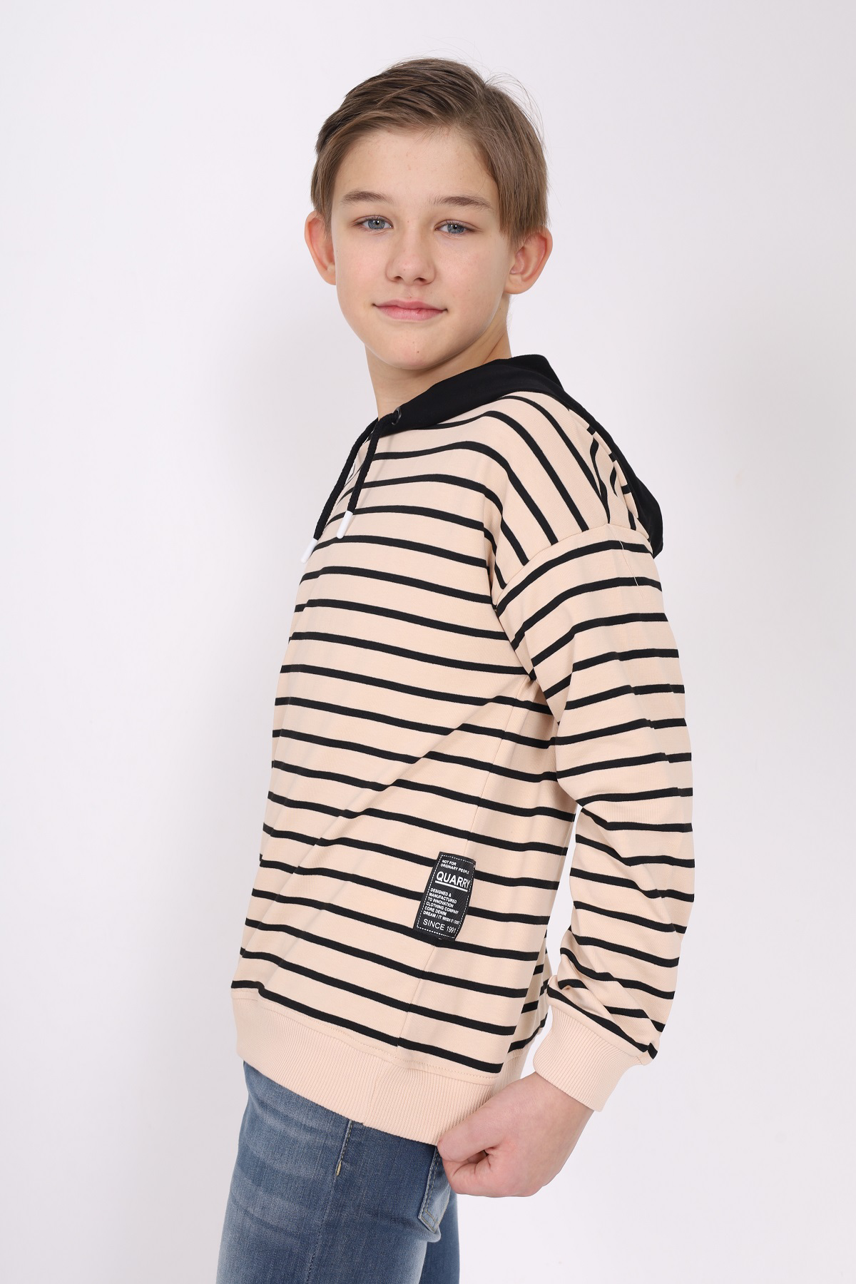 Toontoy Erkek Çocuk Çizgili Sweatshirt
