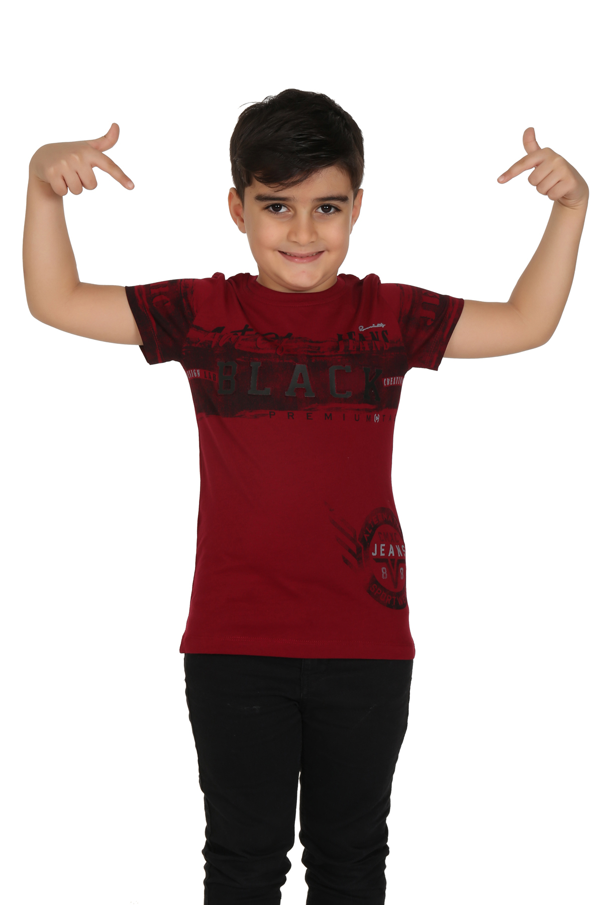 Toontoy  Erkek Çocuk T-Shirt Black Baskılı