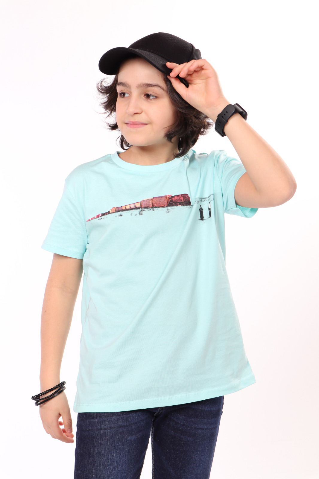 Toontoy Erkek Çocuk  Tren Baskılı Tişört