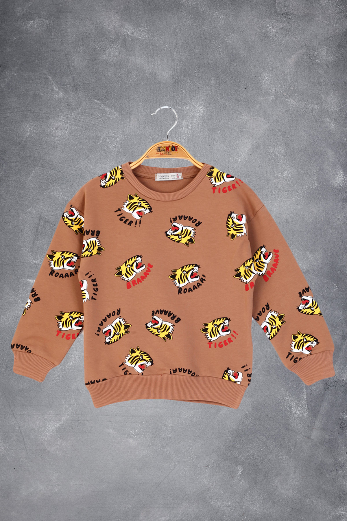 Toontoy Erkek Çocuk Tıger Baskılı Sweatshirt