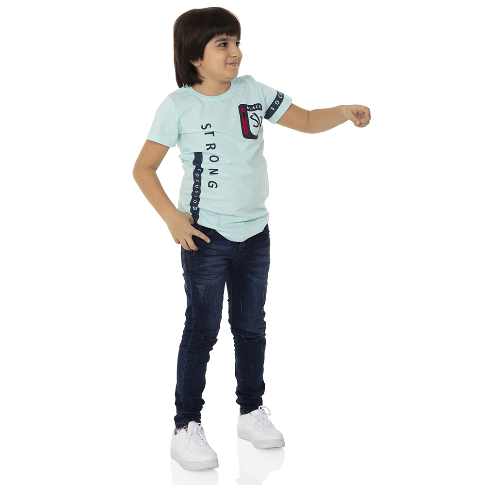 Toontoy Erkek Çocuk T-Shirt Strong Baskılı