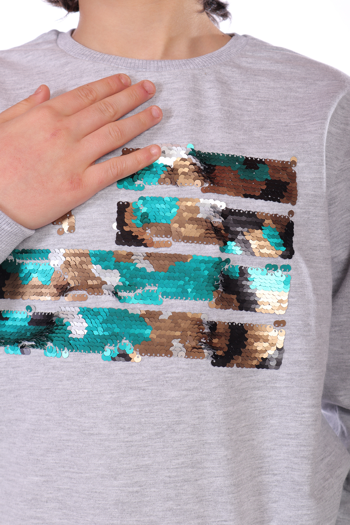 Toontoy Erkek Çocuk Kamuflaj Pullu Sweatshirt Toontoy Erkek Çocuk Kamuflaj Pullu Sweatshirt