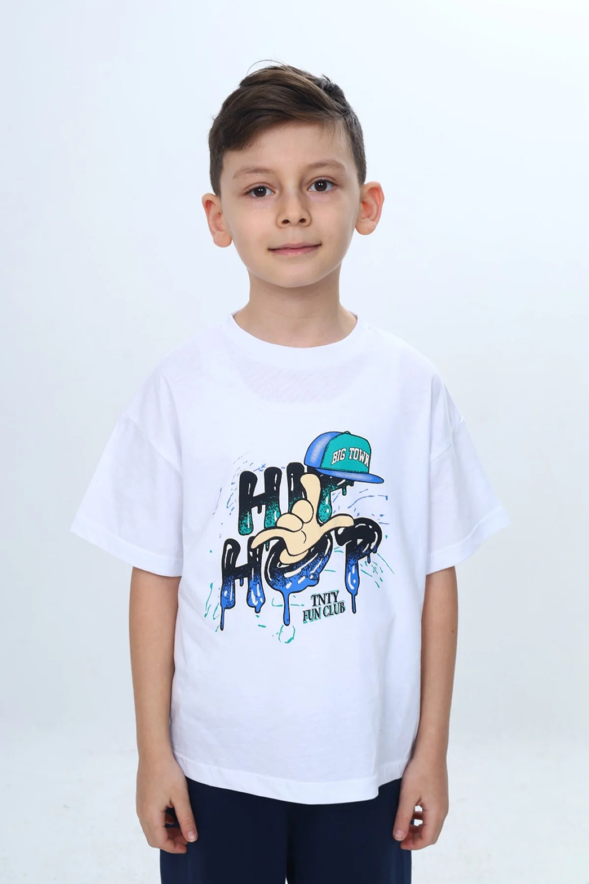 Toontoy Erkek Çocuk Bisiklet Yaka Kısa Kollu Baskılı Tişört 24990