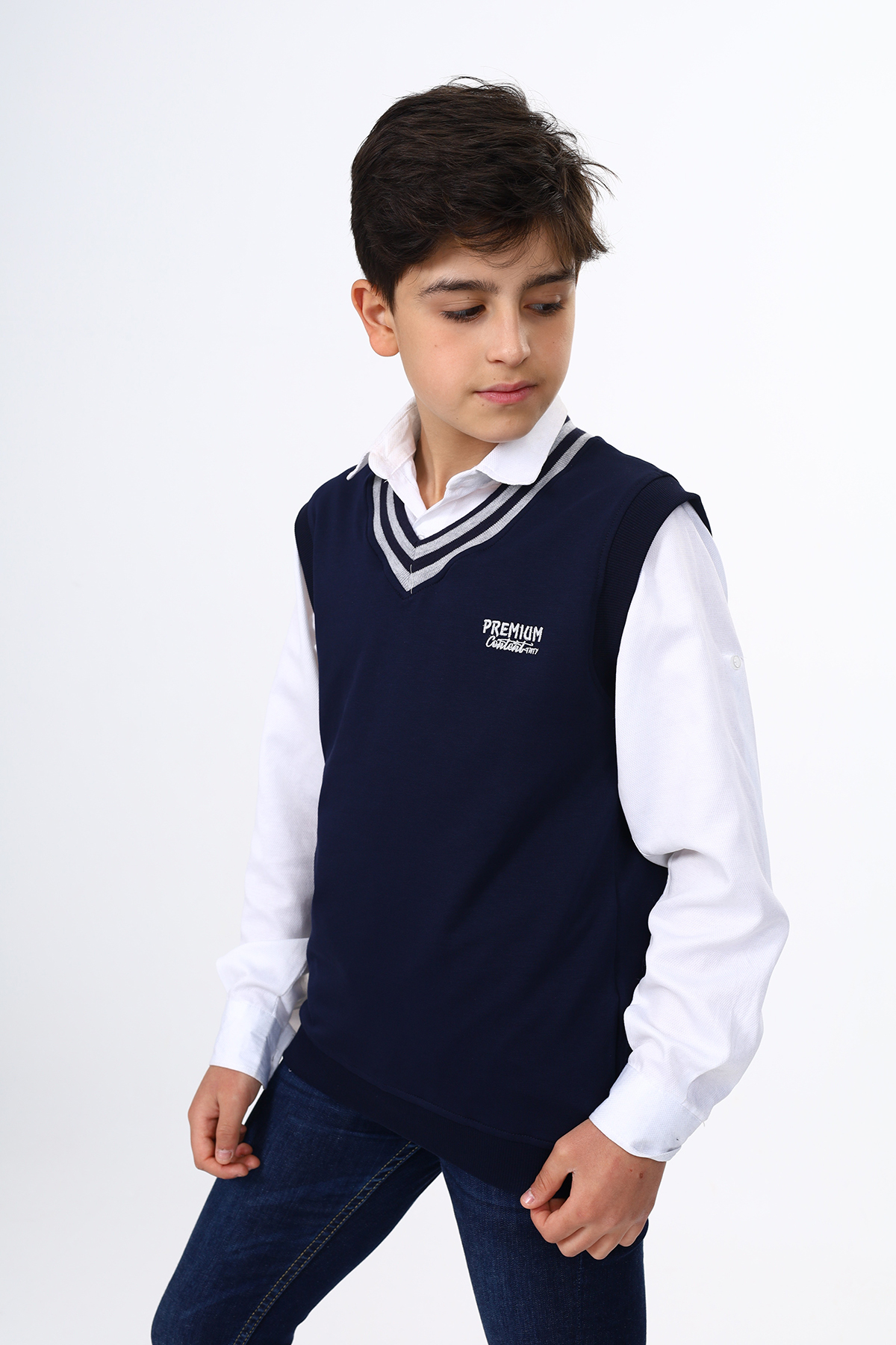 Toontoy  Erkek Çocuk Okul Nakışlı Süveter