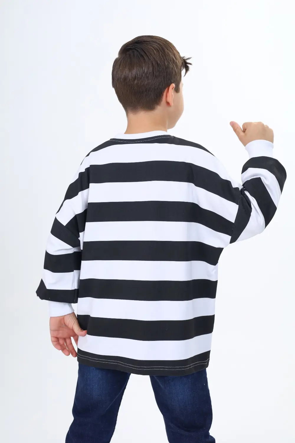 Toontoy Erkek Çocuk Çizgili Sweatshirt