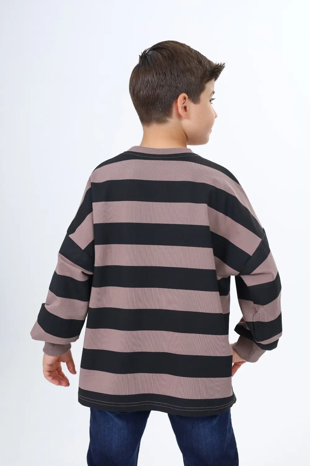 Toontoy Erkek Çocuk Çizgili Sweatshirt