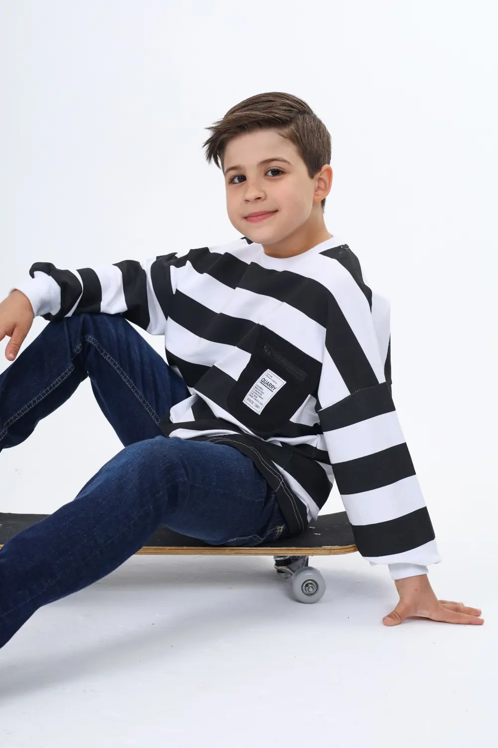 Toontoy Erkek Çocuk Çizgili Sweatshirt