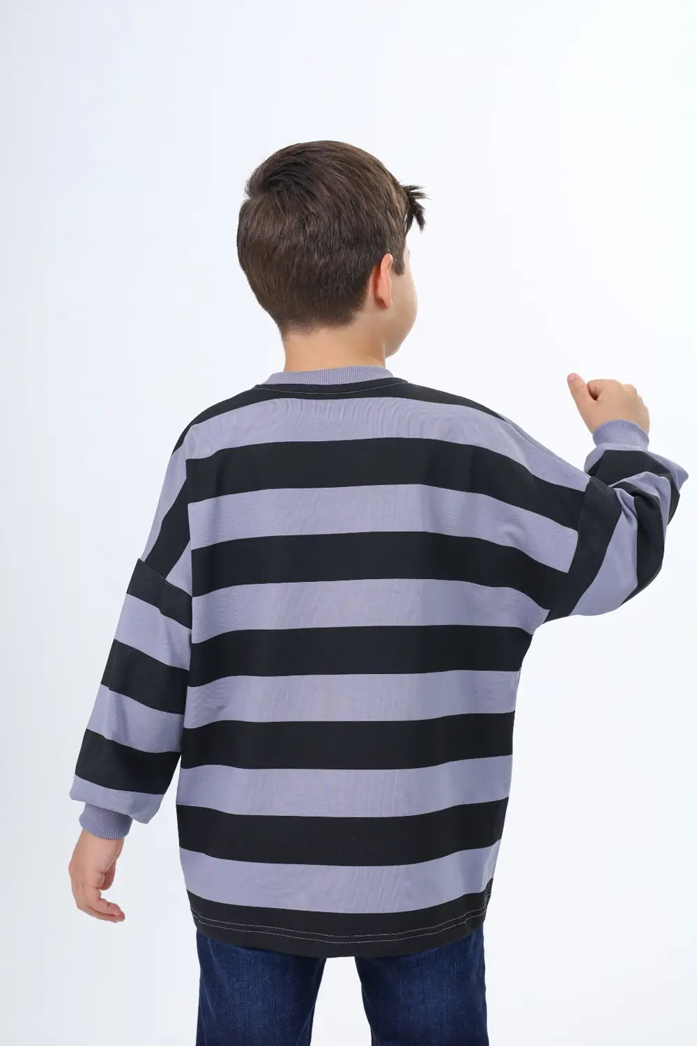 Toontoy Erkek Çocuk Çizgili Sweatshirt
