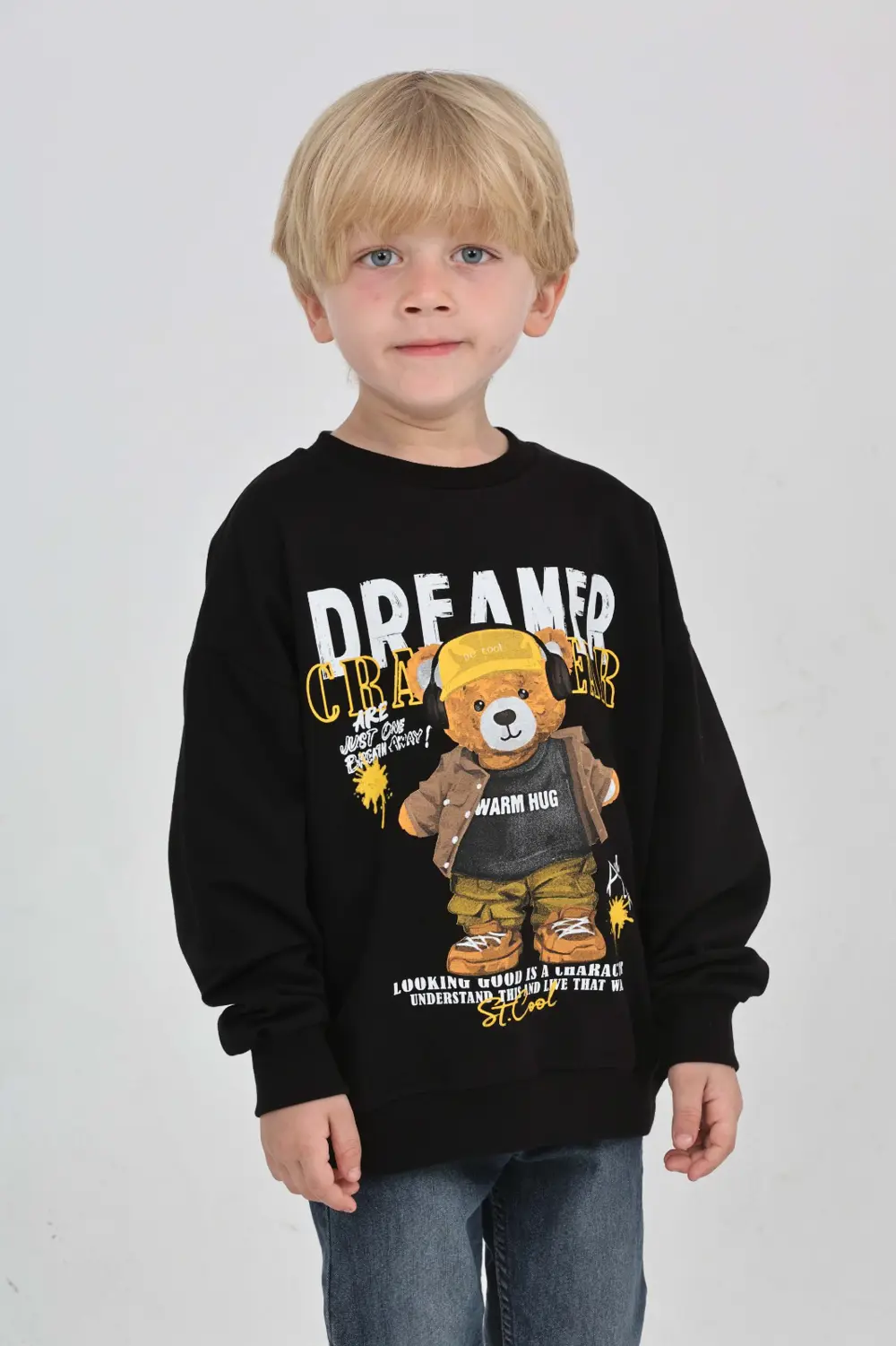 Toontoy Erkek Çocuk Dreamer Ayı Baskılı Sweatshirt