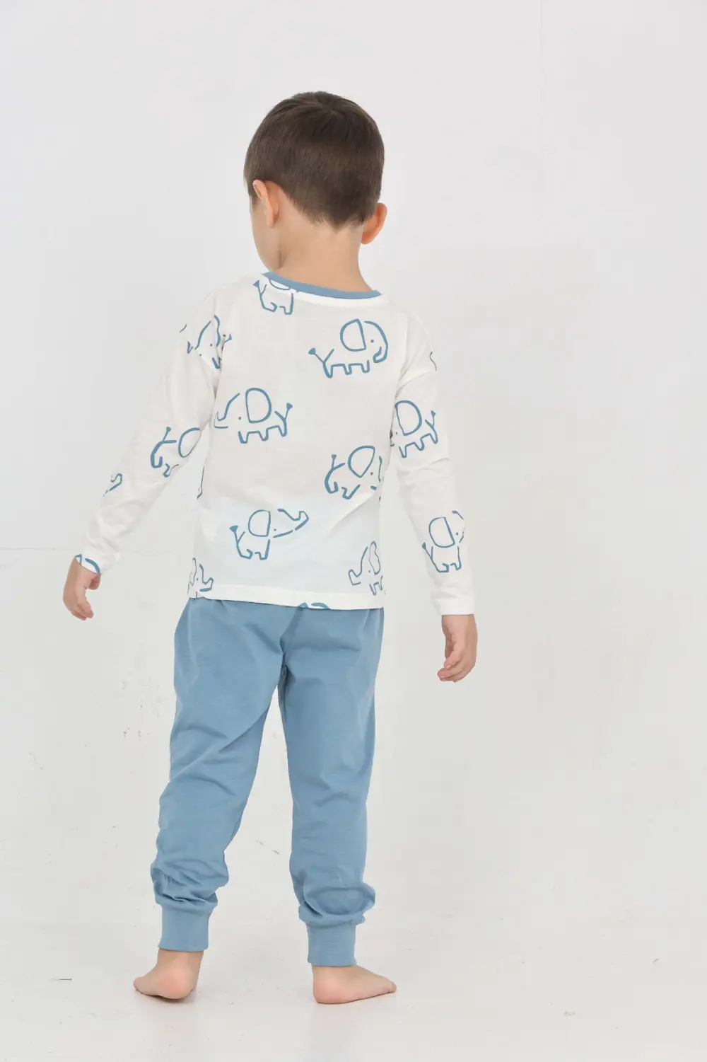 Toontoy Erkek Çocuk Fil Pano Baskılı Pijama Takım