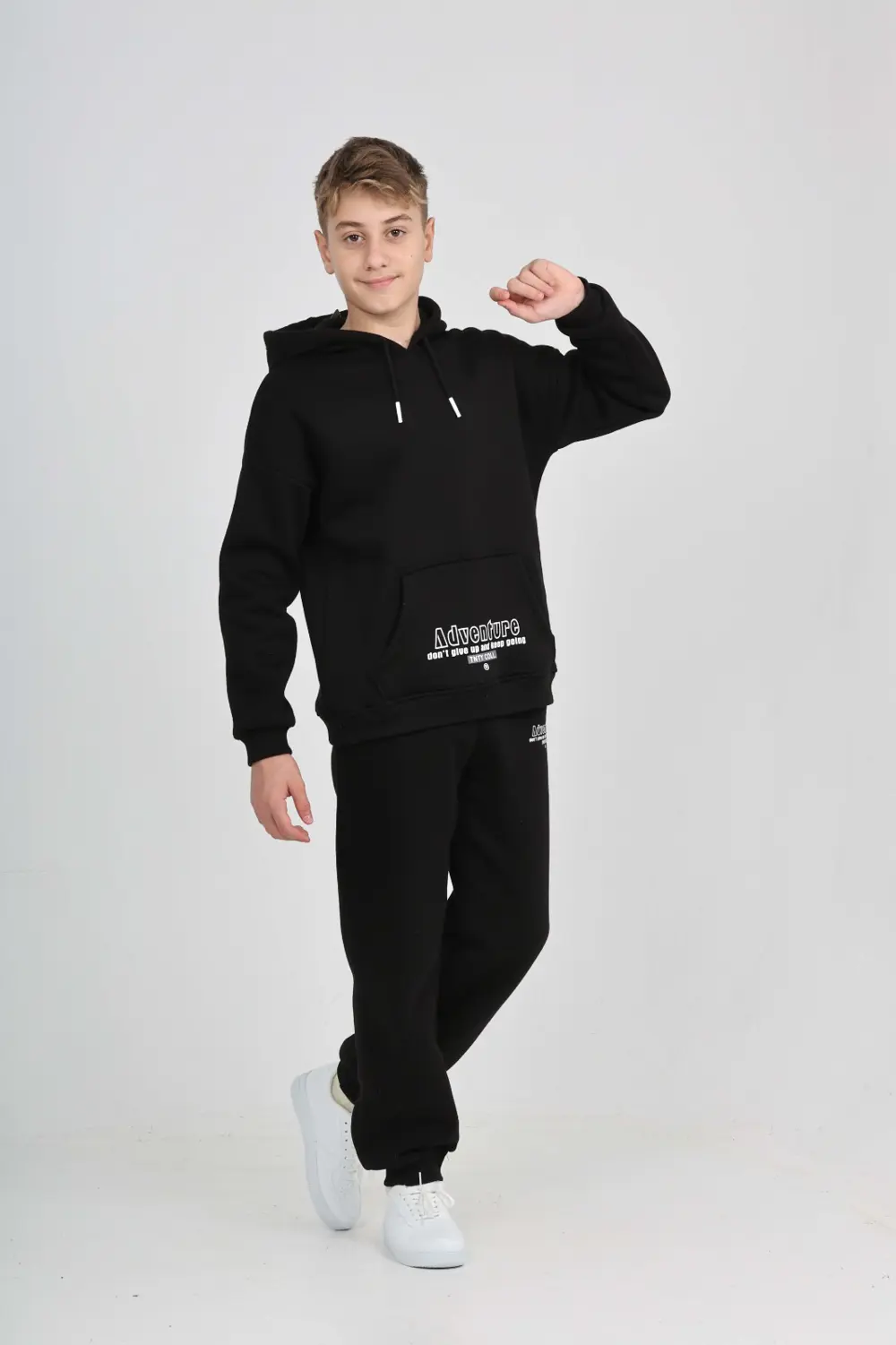 Toontoy Erkek Çocuk Kanguru Cep Baskılı Eşofman Takım